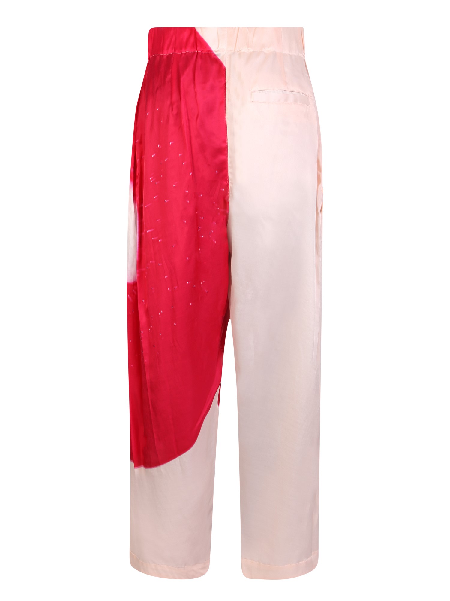 Shop Issey Miyake Slice Trousers Beige/ Dark Pink