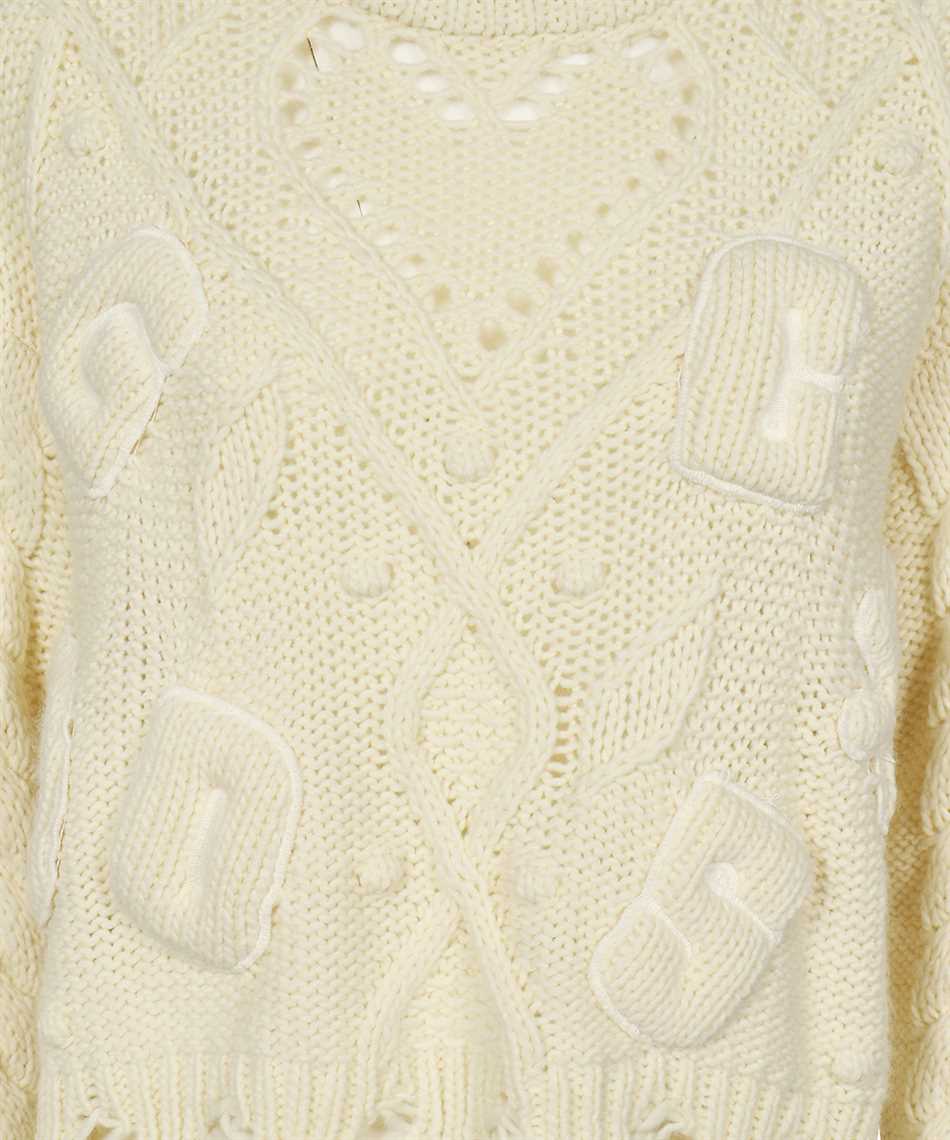 Shop Gcds Long Sleeve Crew-neck Sweater In White