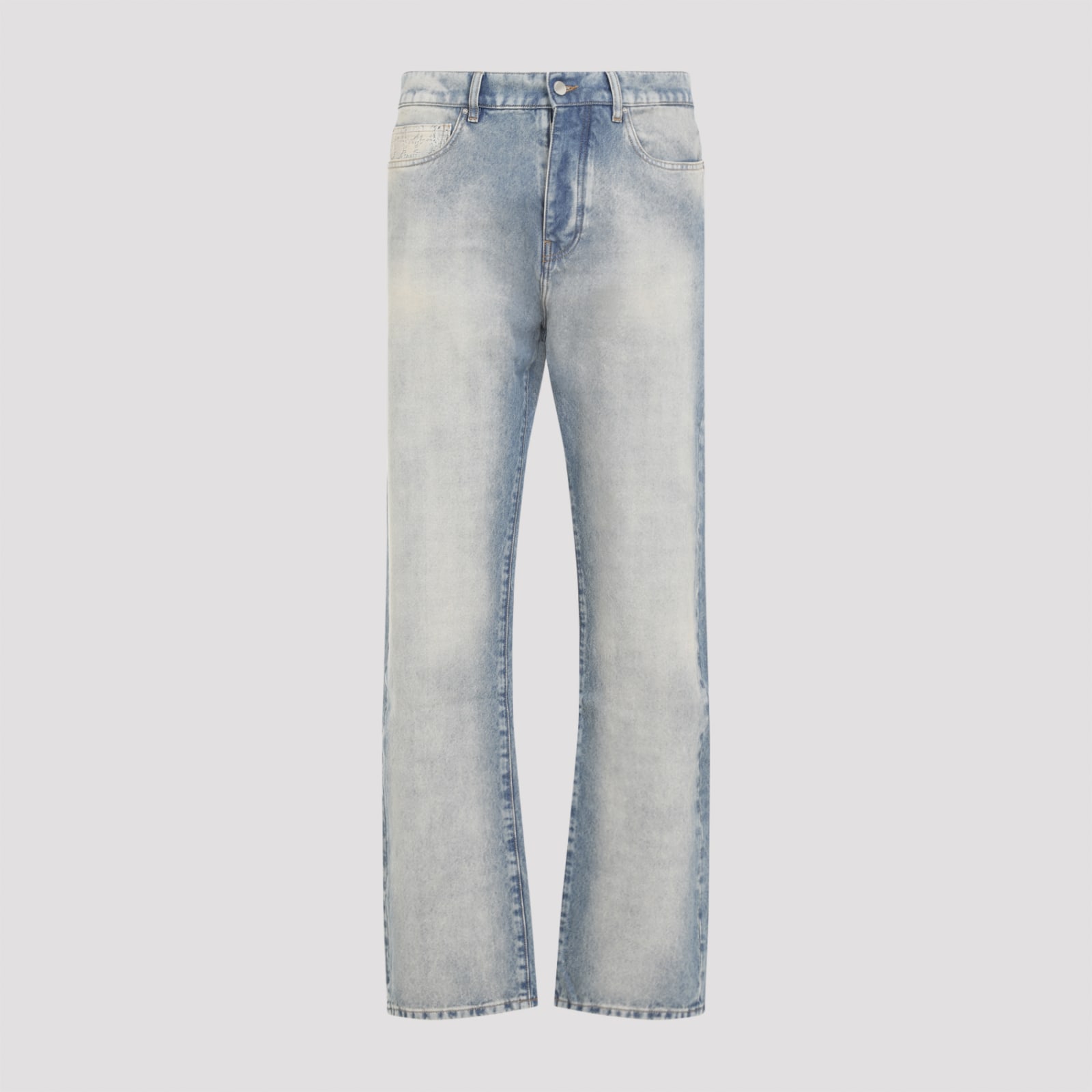 Shop Amiri Ma Quad Cuff Straight Jeans In Antique Indigo