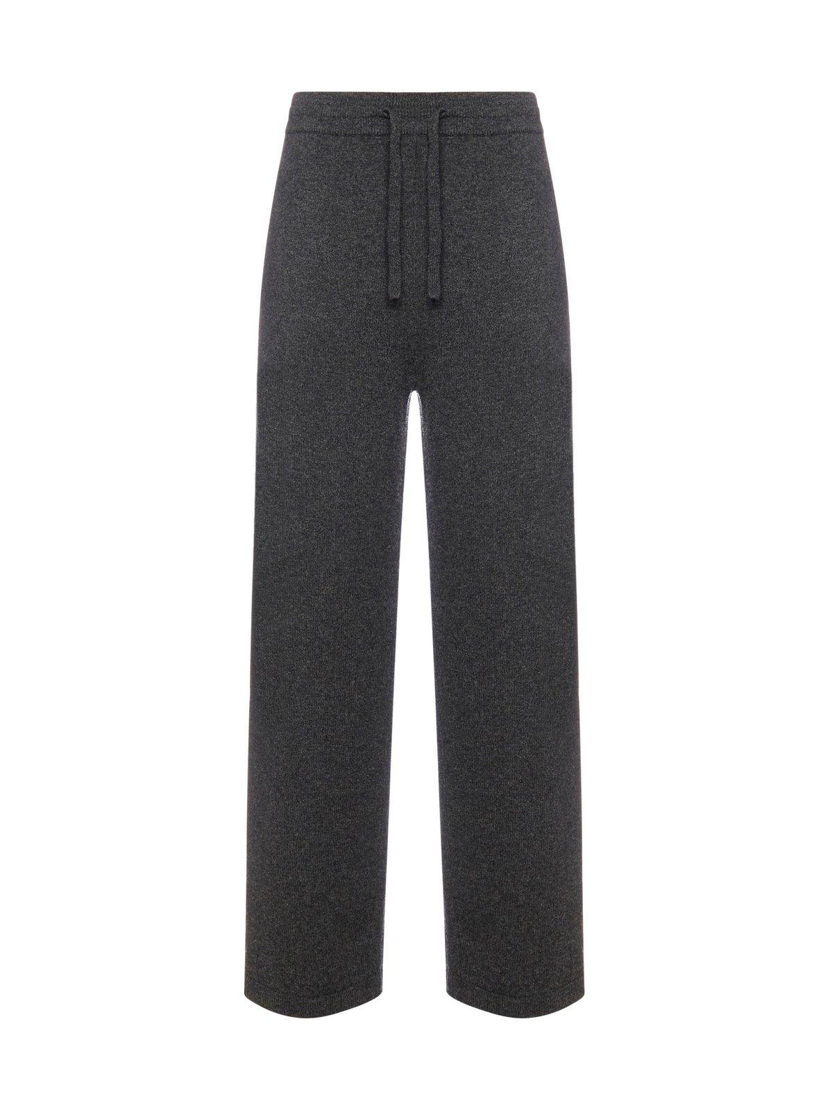 Shop Marant Etoile Drawstring Knit Pants In Antracite