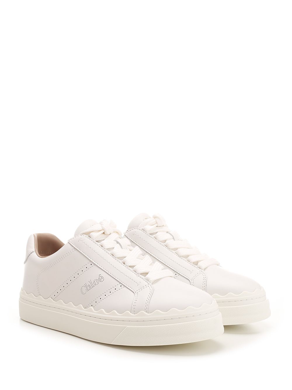 Shop Chloé Lauren Sneakers In White