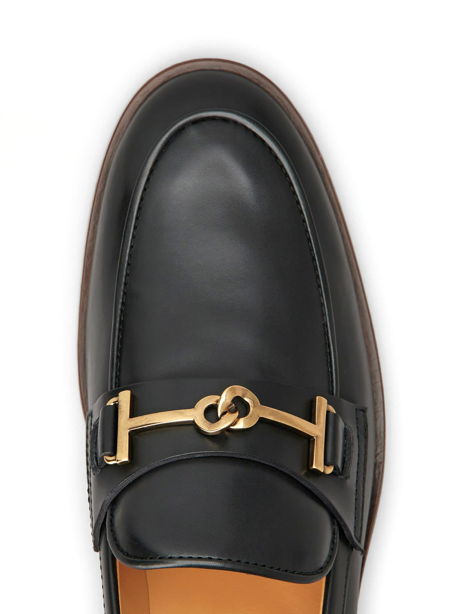 Shop Tod's Cuoio T35 28k T Ring In Black