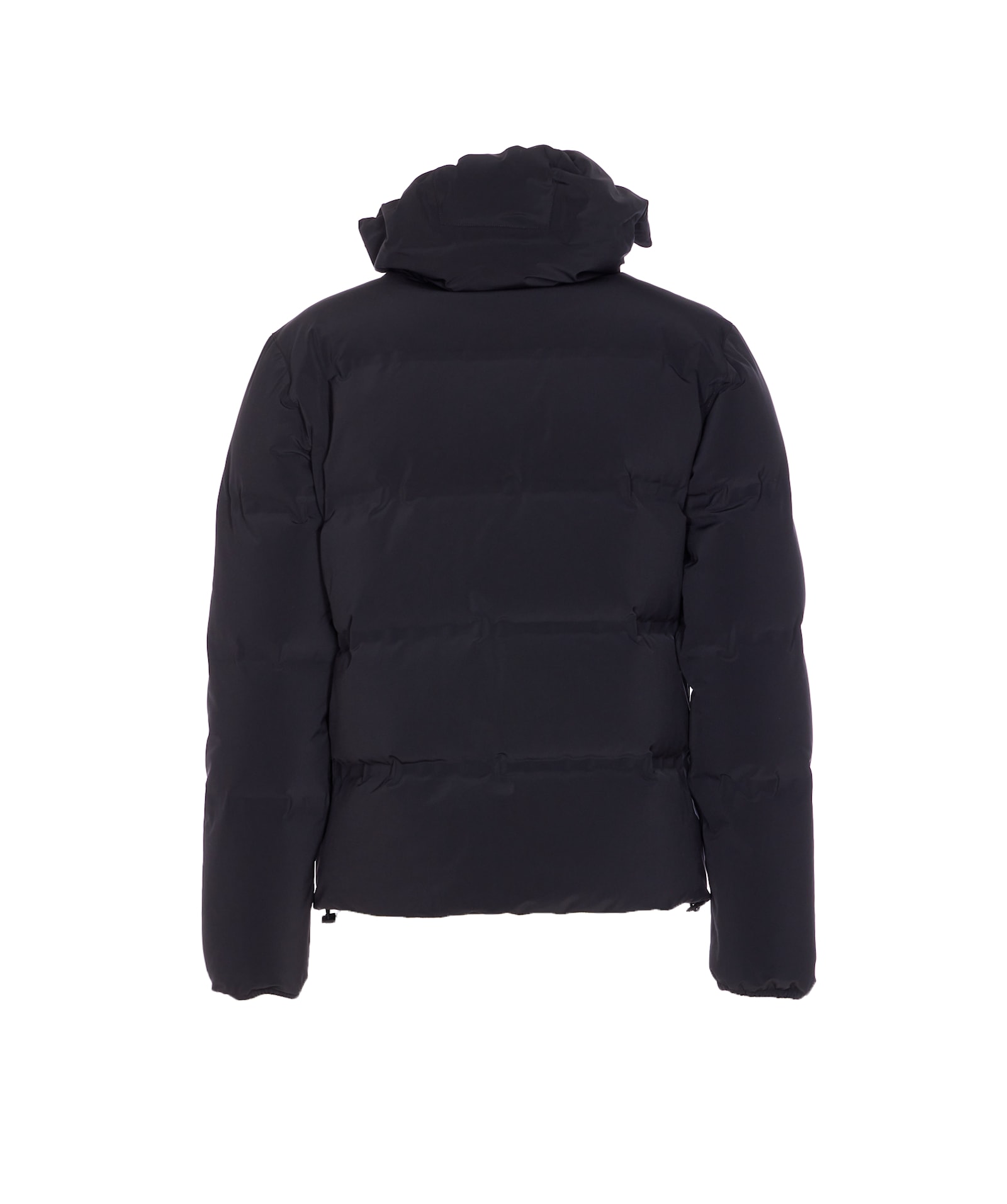 Herno Down Jacket With Hood And Quilted Pattern In Blue