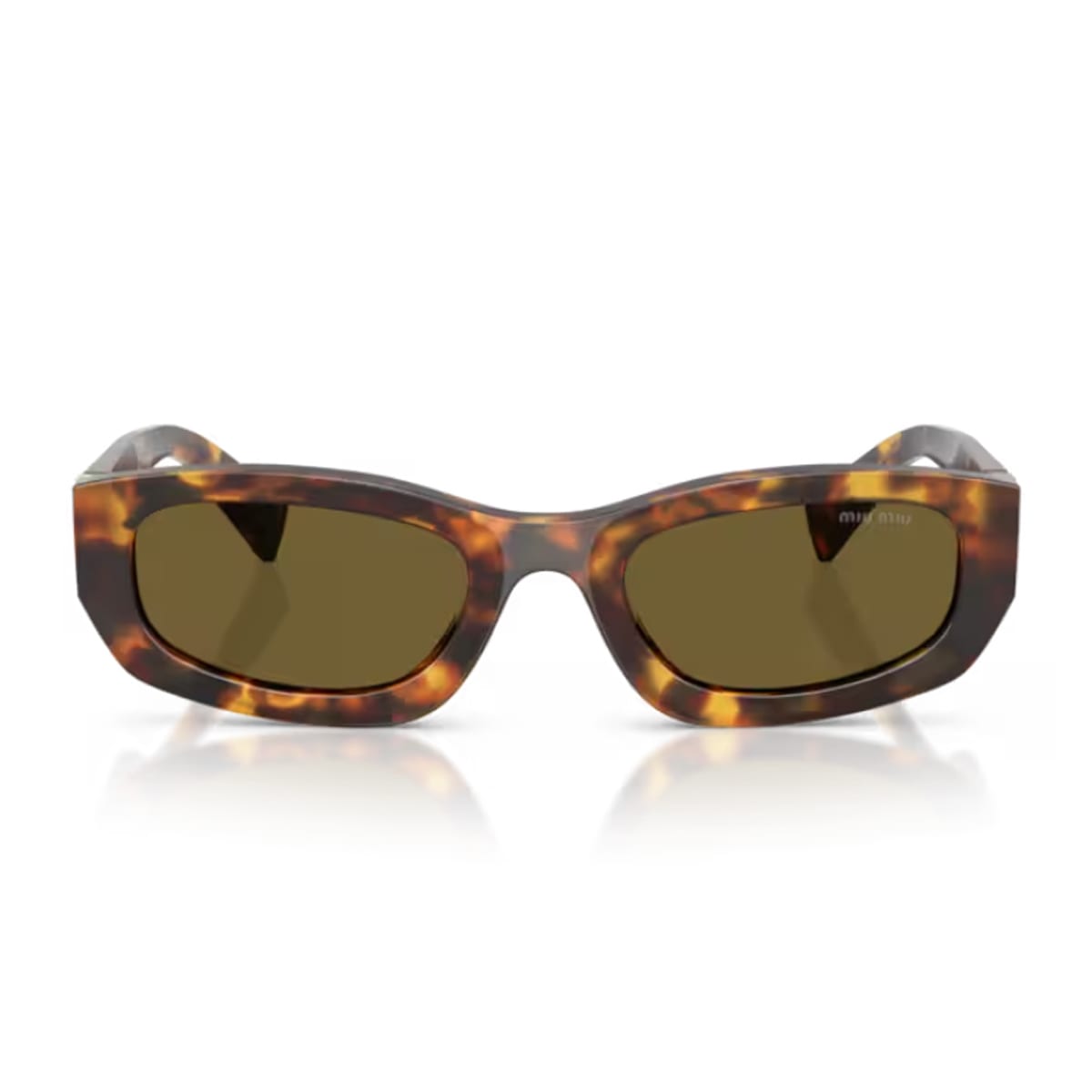 Miu Miu 0mu B04s Miu Glimpse 14l09z Havana Miele Sunglasses In Brown
