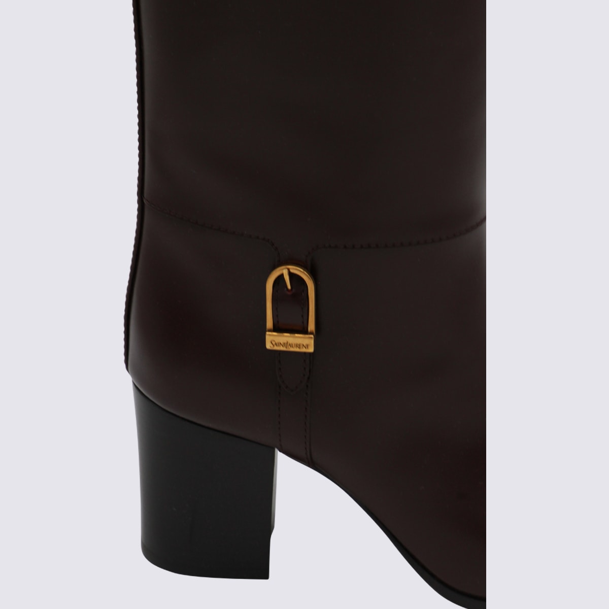 Saint Laurent Brown Julia 70 Boots In Brown