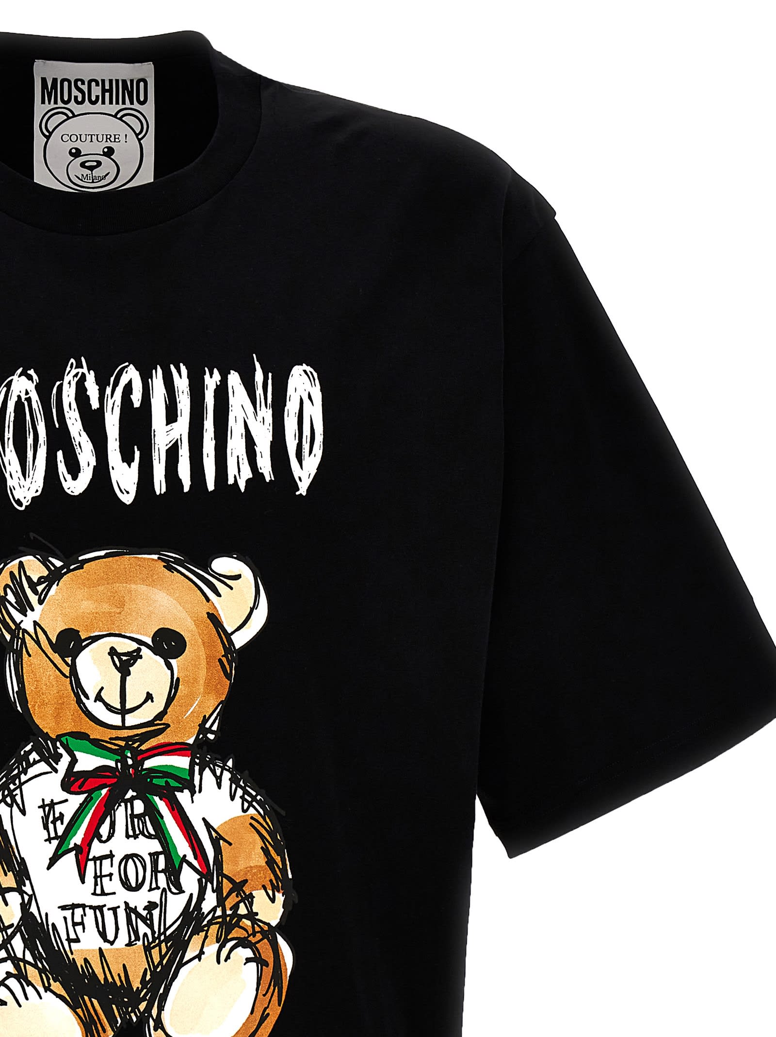 Shop Moschino Archive Teddy T-shirt In Nero