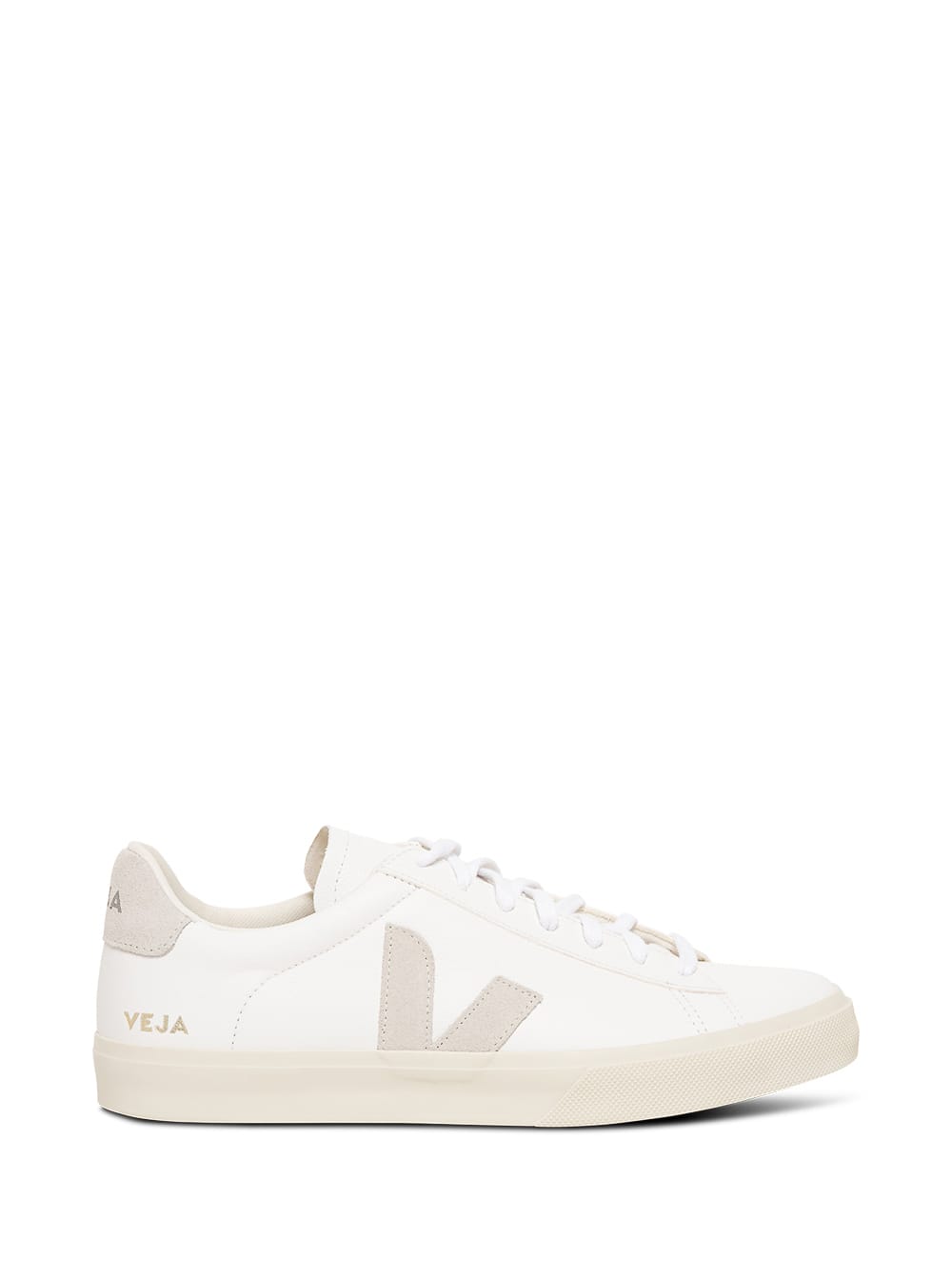 Veja White And Beige Vegan Leather Sneakers