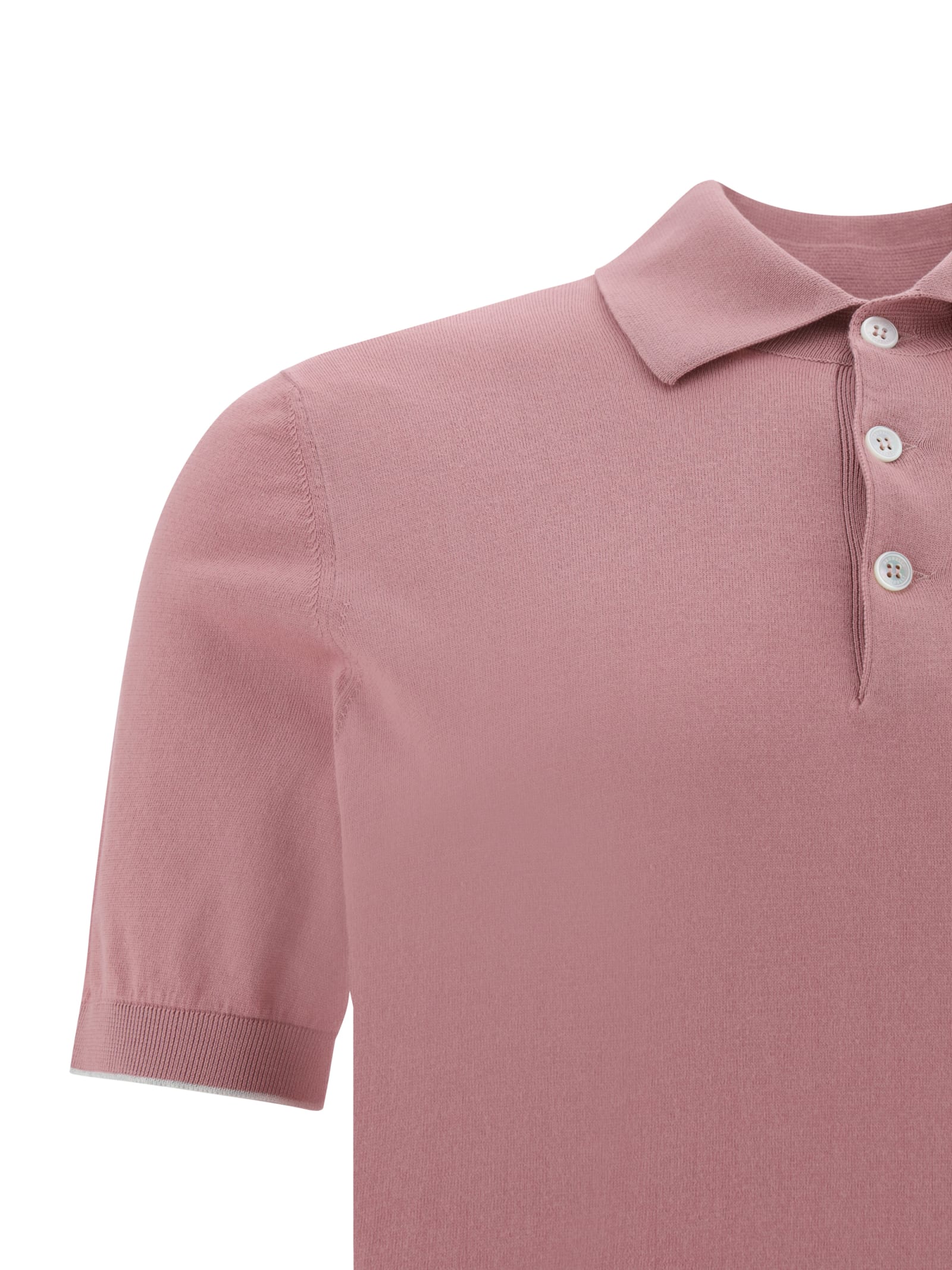 Shop Brunello Cucinelli Polo Shirt In Rosa+nebbia