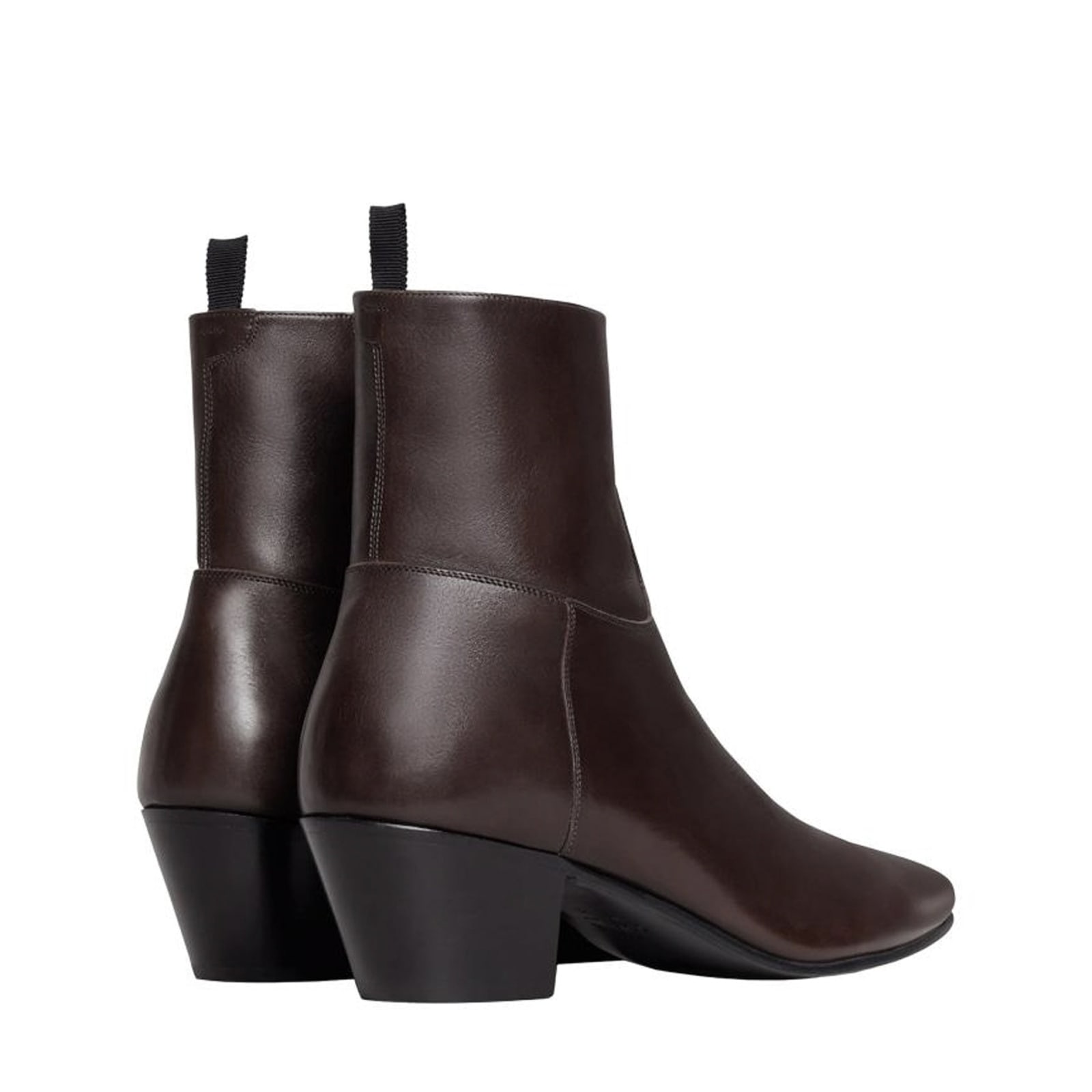 Shop Celine Leather Boots In Brown