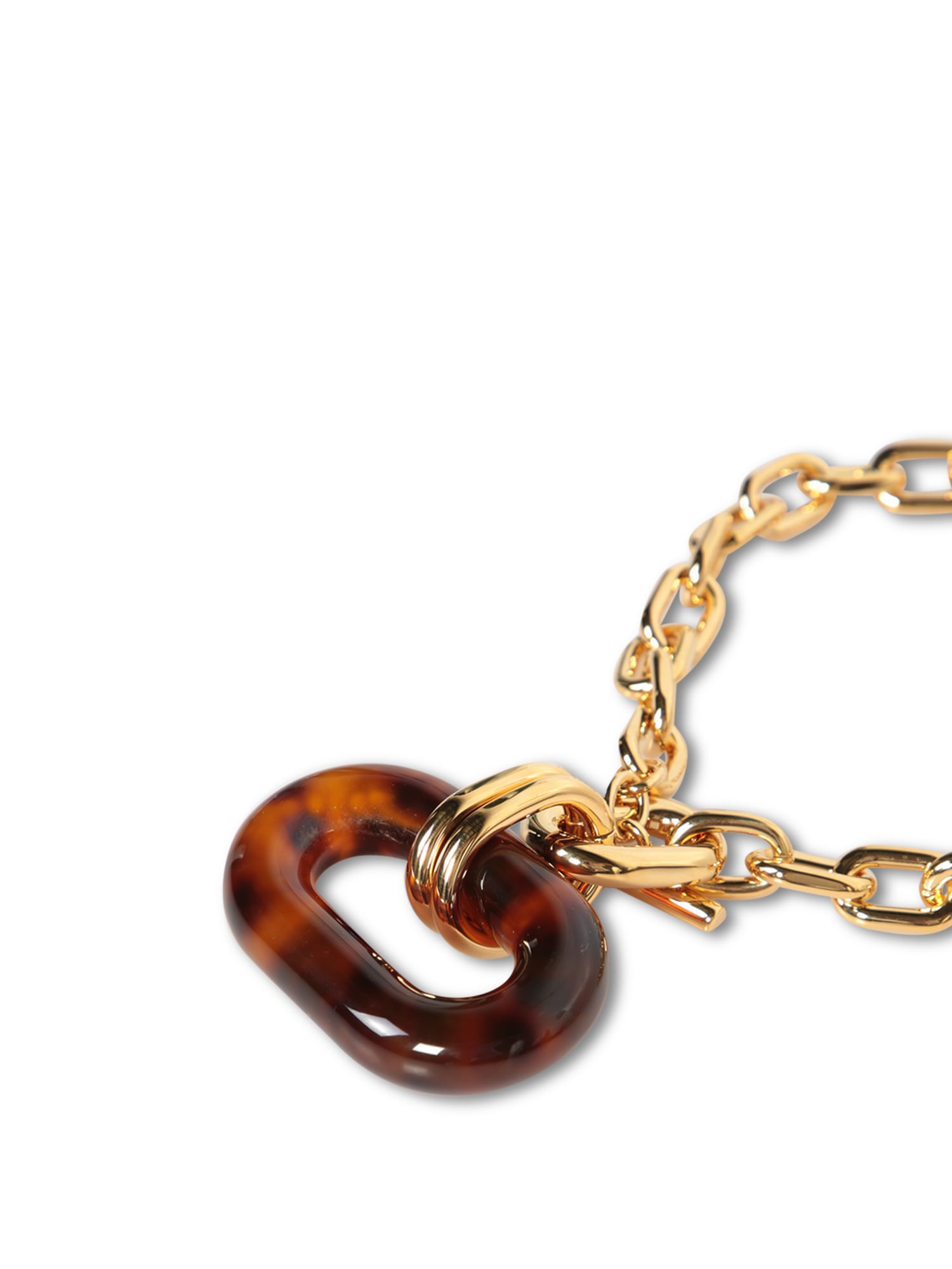 Rabanne Gold And Tirtle Shell Necklace In Metallic