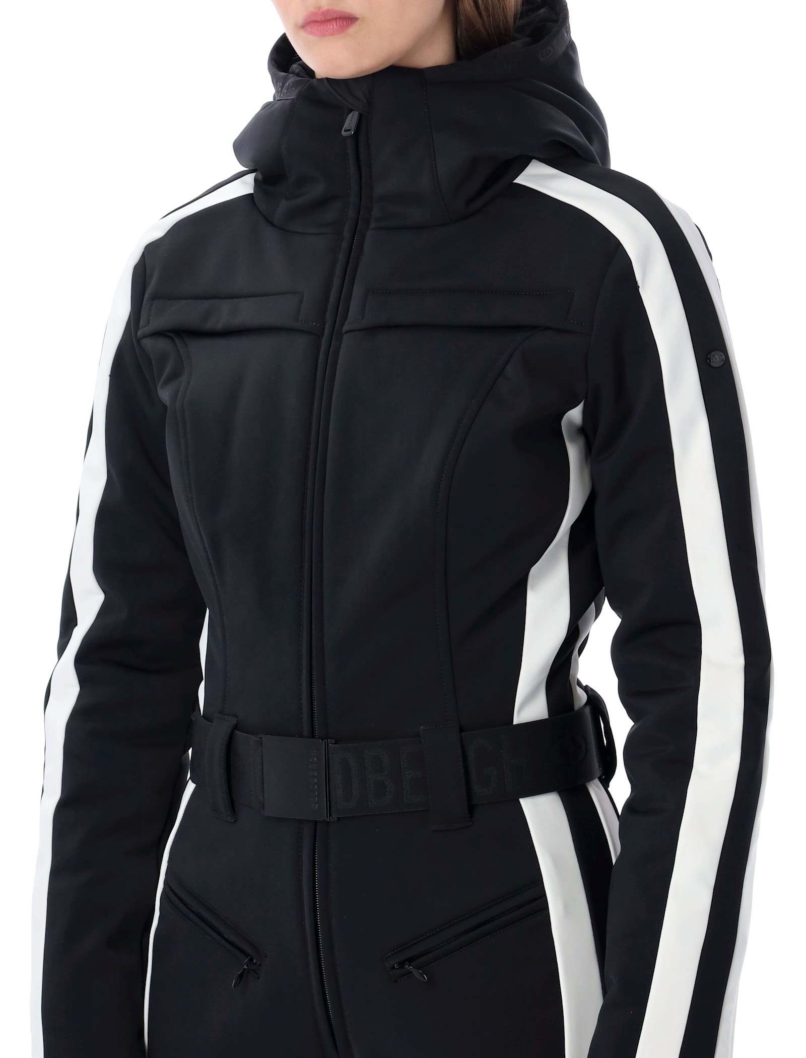 Goldbergh Liah Black Softshell Ski Suit In Animal Print