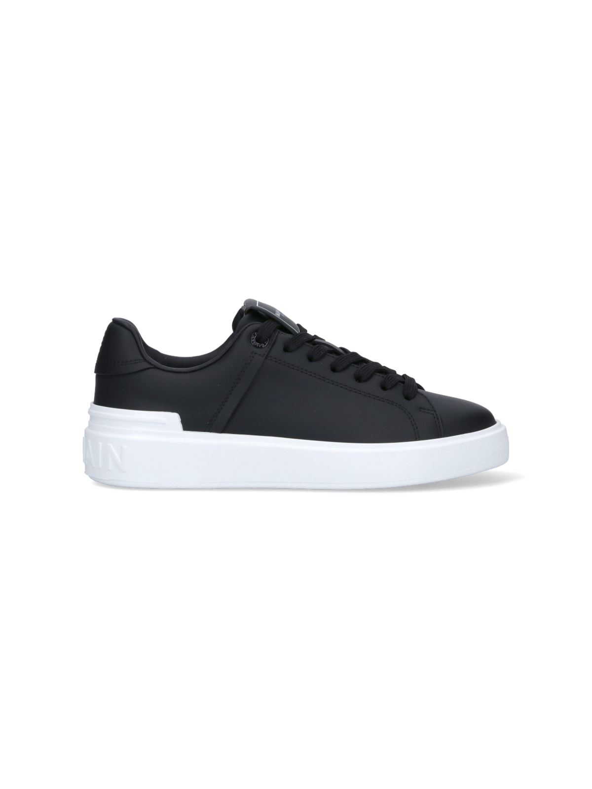 Shop Balmain B-court Sneakers In Black