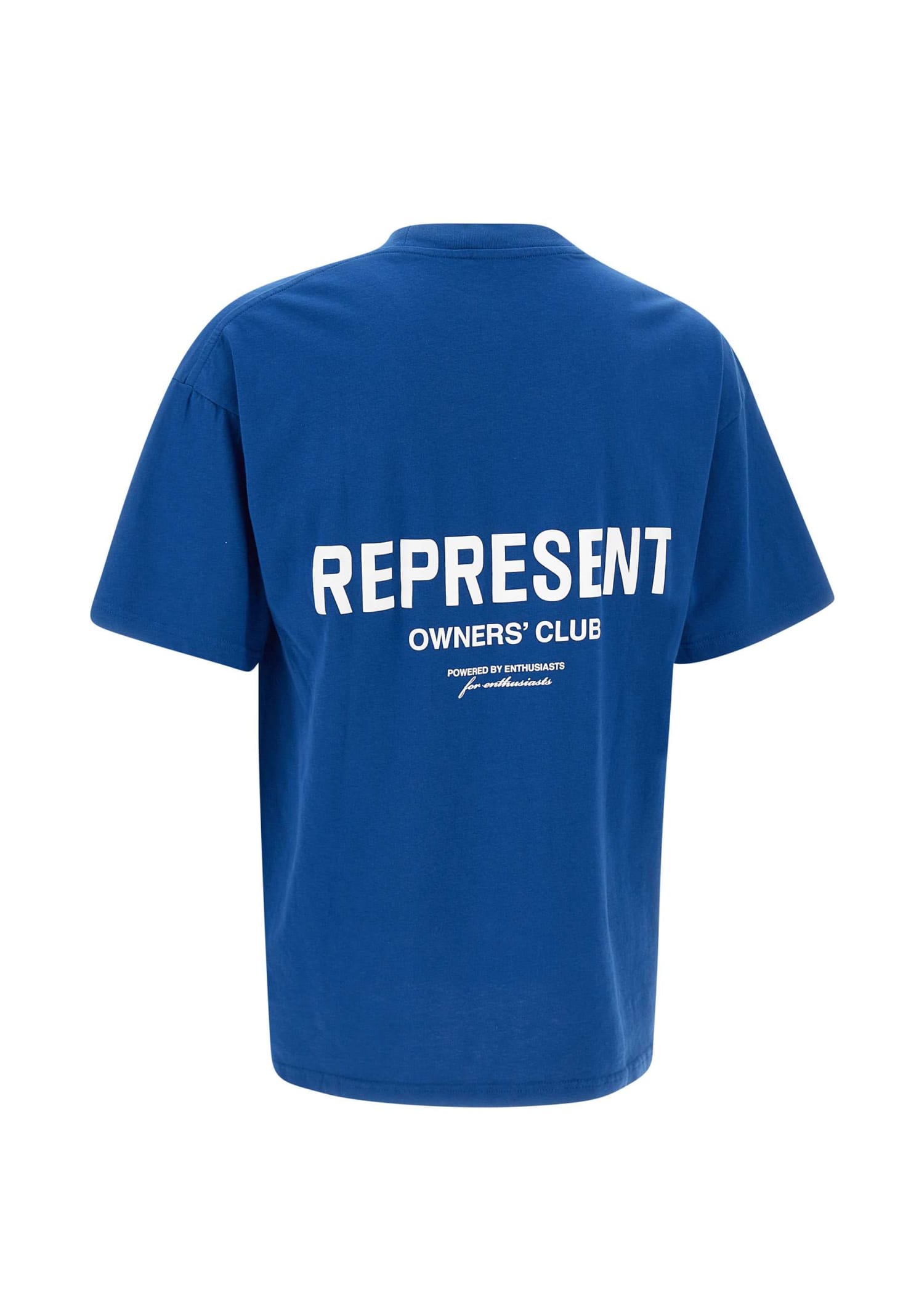 Shop Represent Owners Club Cotton T-shirt In Blue