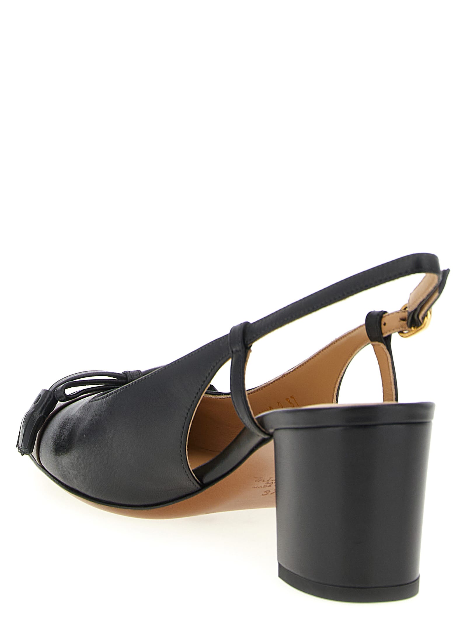 Valentino Valet Du Roi Vlogo Leather Slingback Pumps In Multi