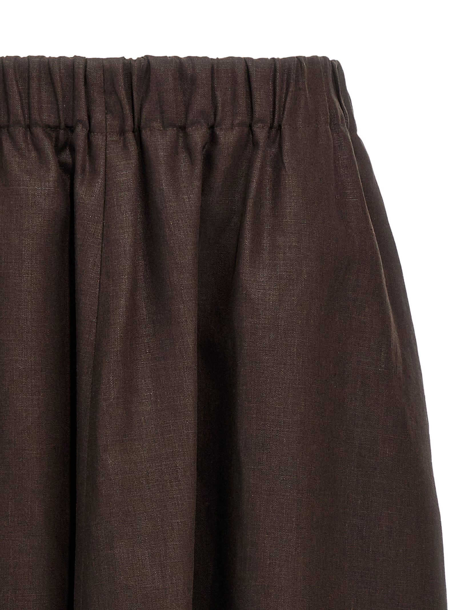 Shop Brunello Cucinelli Full Skirt In Brown