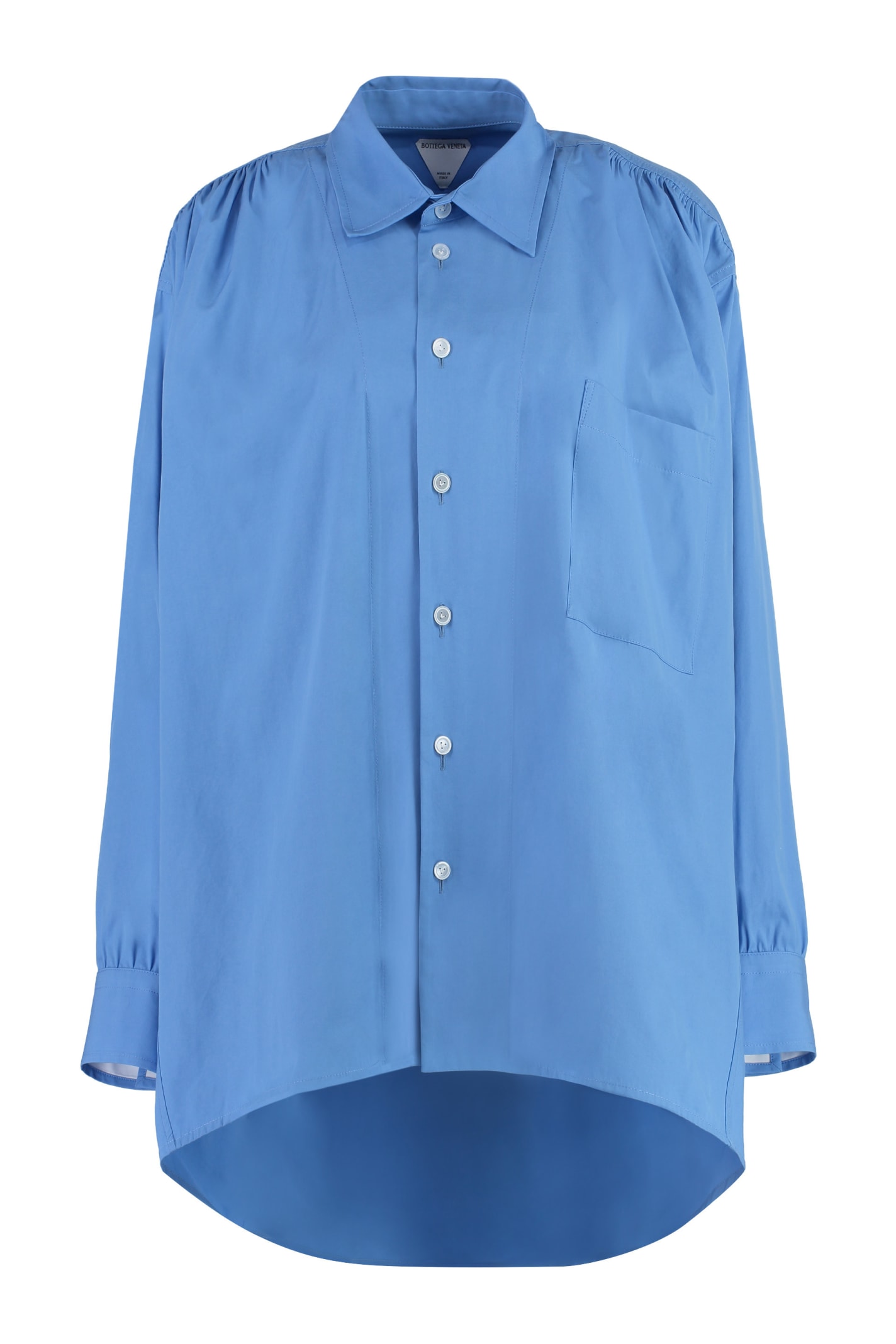 Shop Bottega Veneta Oversize Shirt In Blu