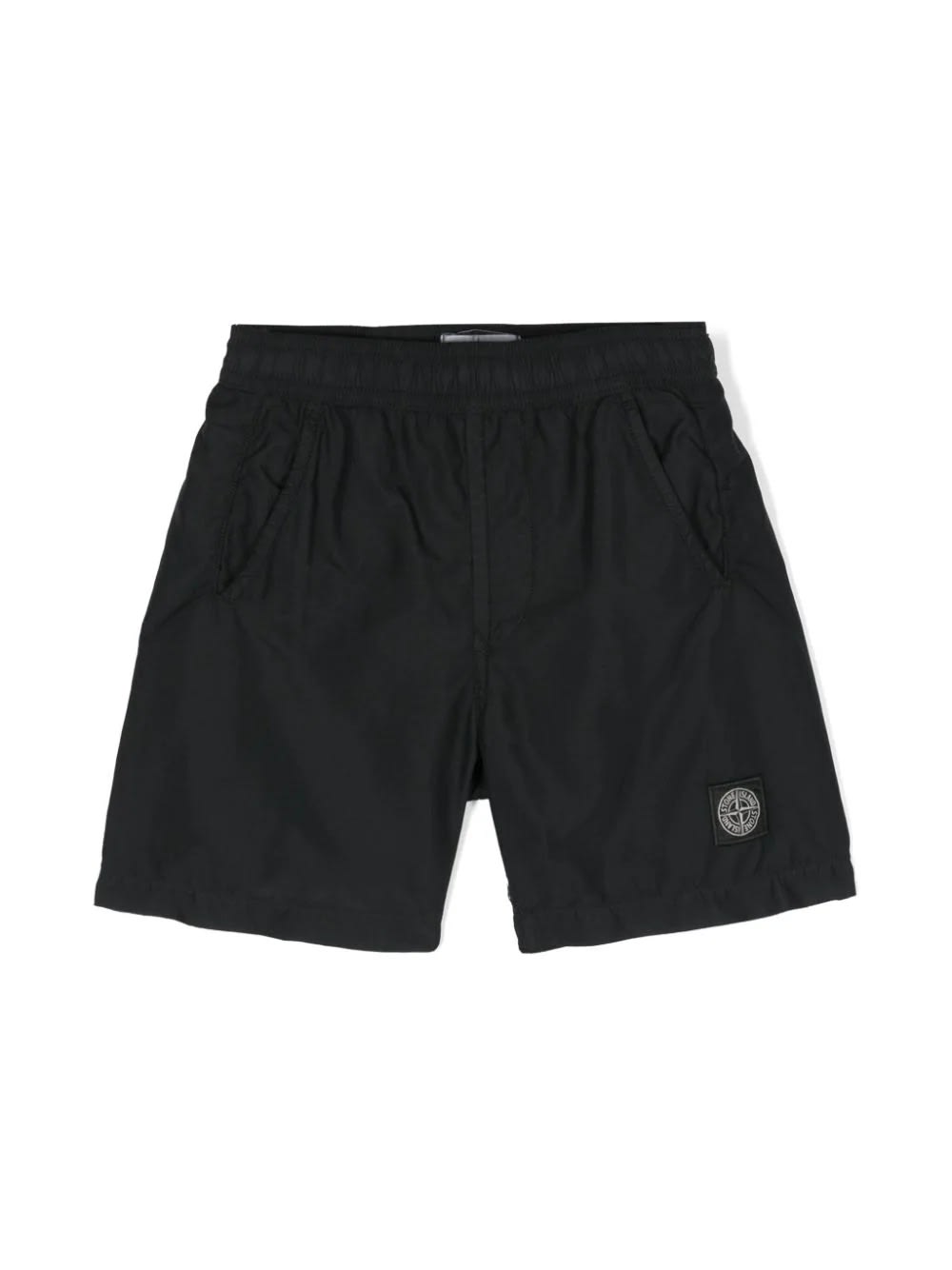 Stone Island Compass-motif Swim Short In Black