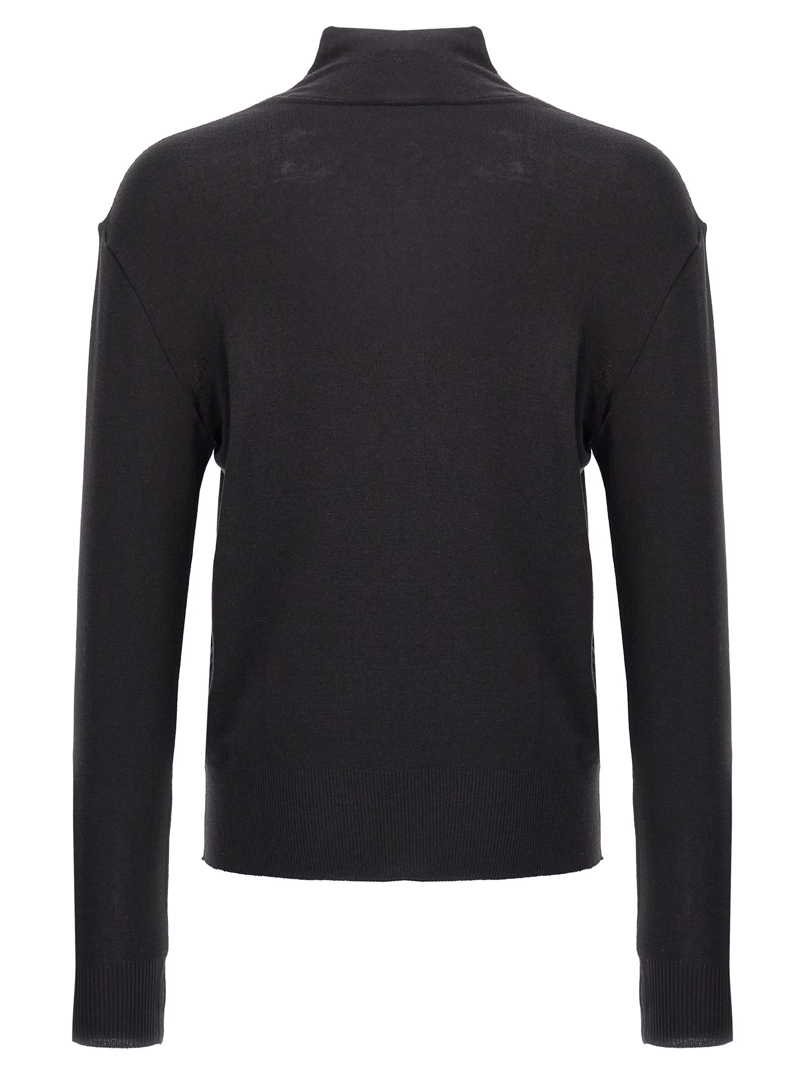 Shop Lemaire Seamless Turtle Sweater In Black