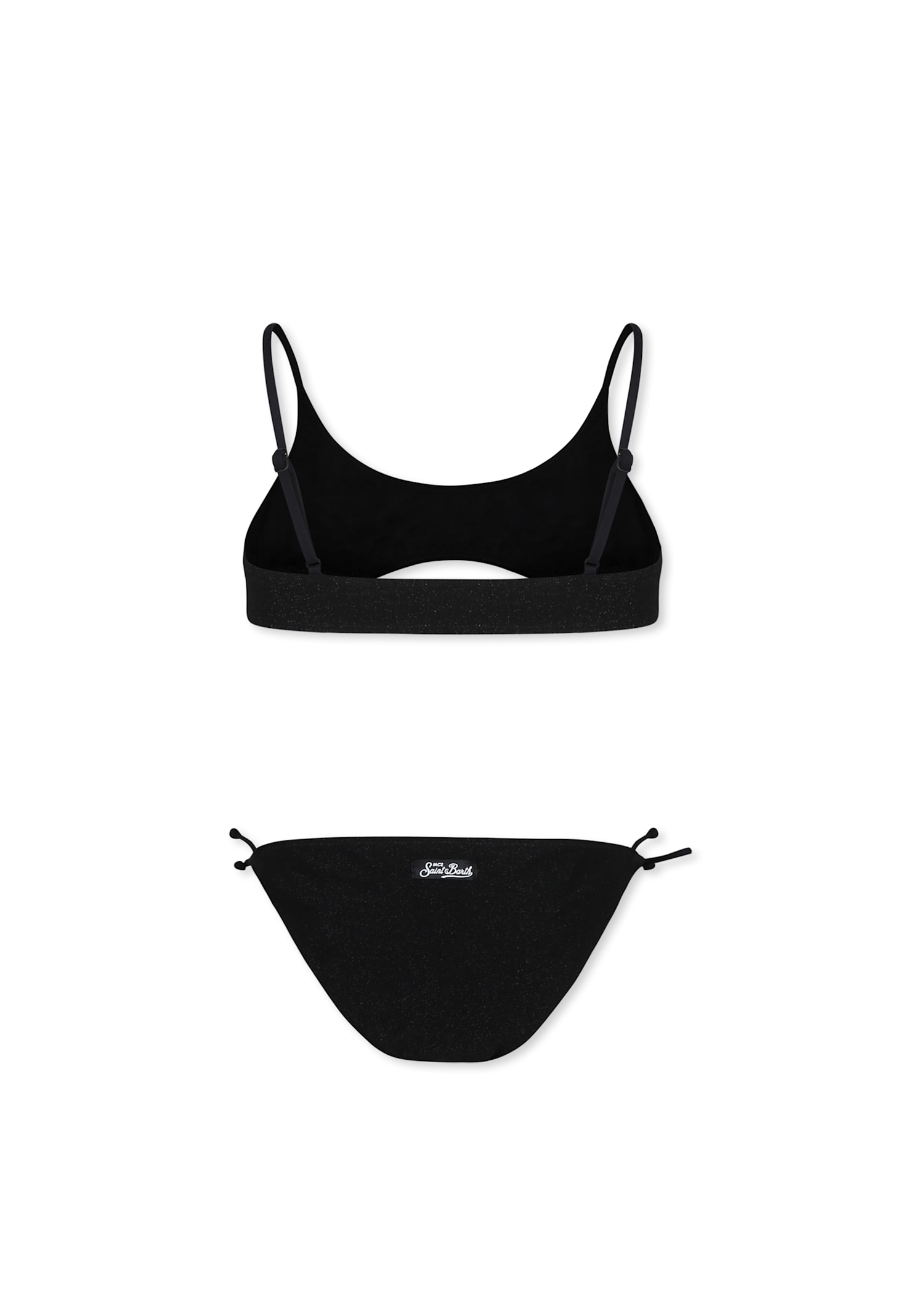 Mc2 Saint Barth Black Bikini For Girl In Black