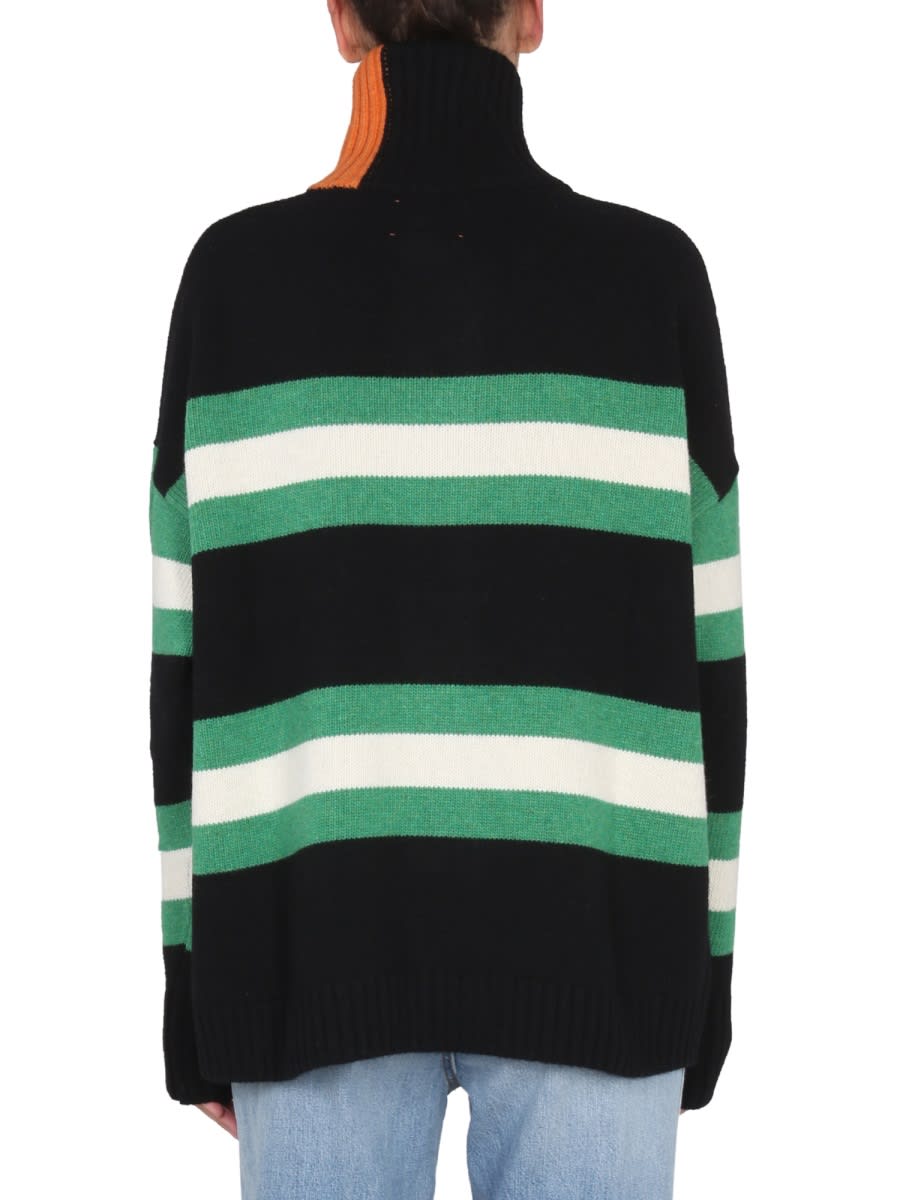 Shop Right For Turtleneck Cardigan In Multicolour