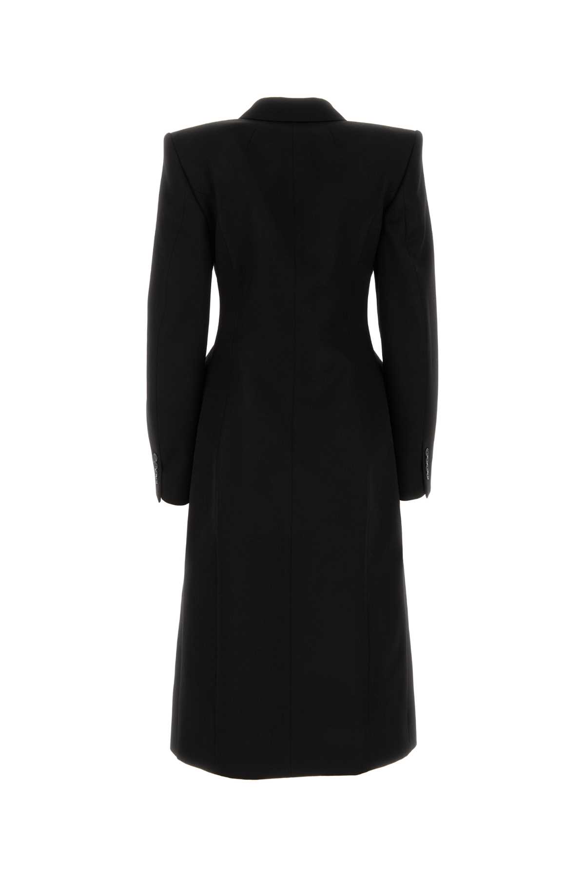 Shop Balenciaga Black Wool Coat