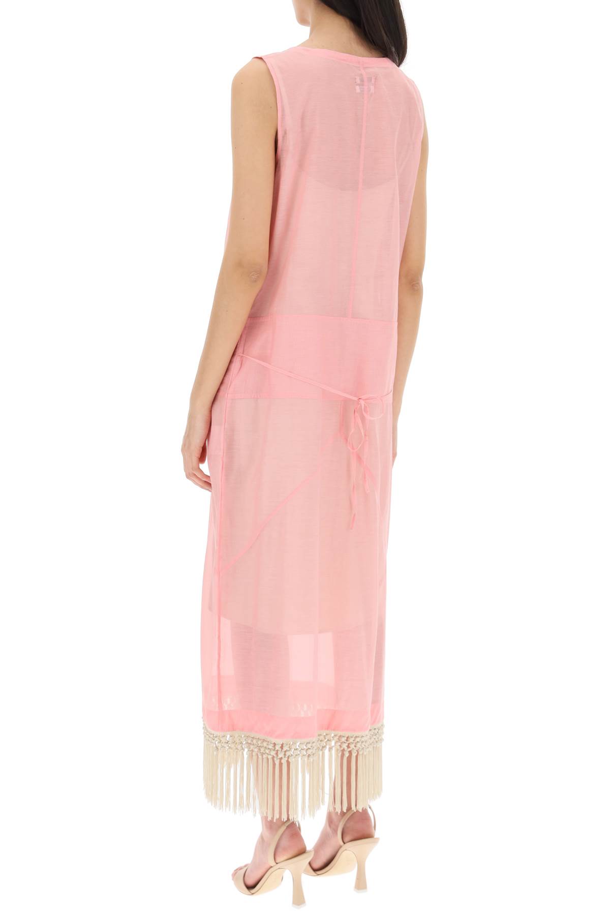 Shop Saks Potts Stanni Cotton And Silk Dress In Crystal Pink (pink)
