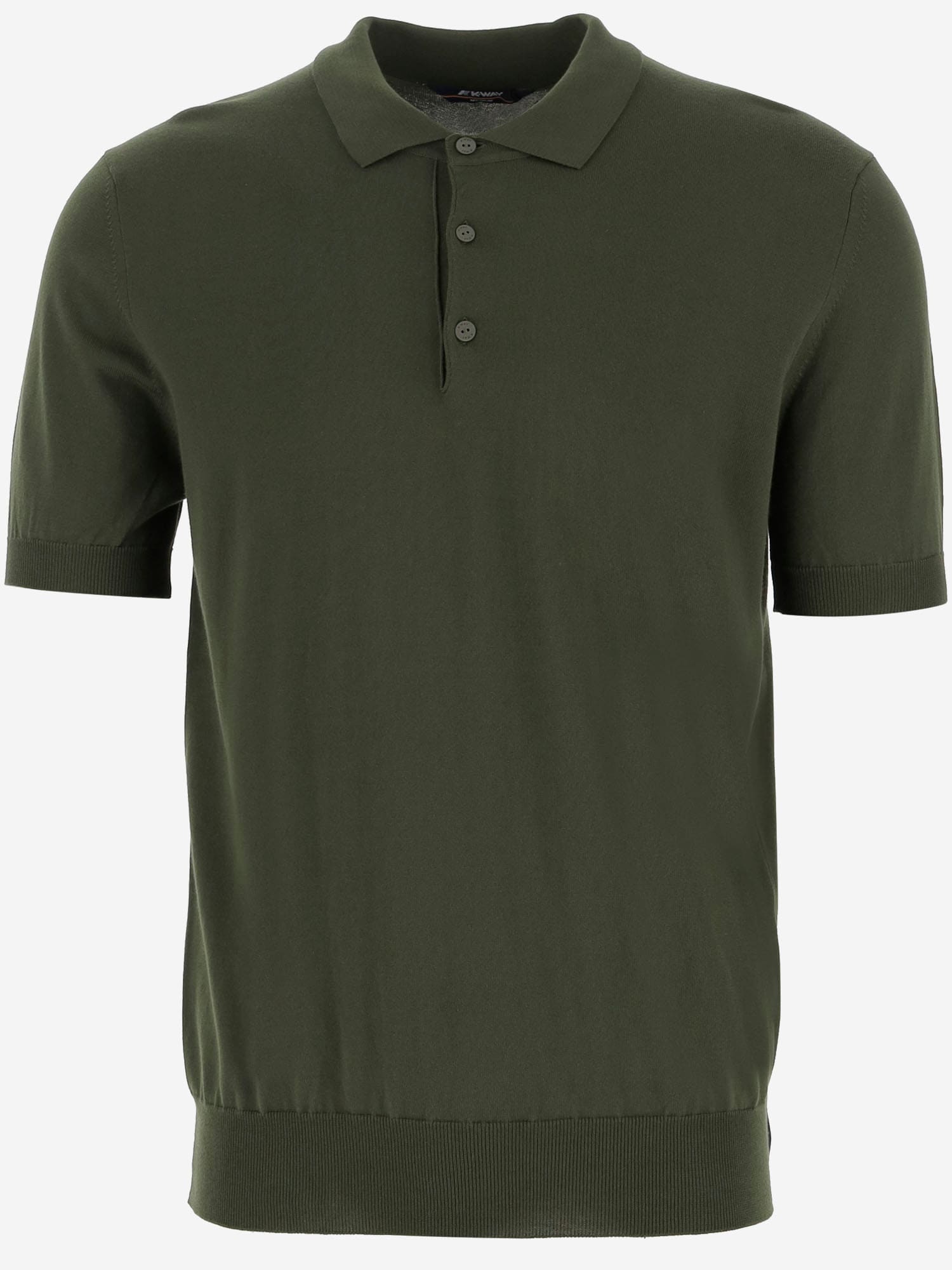 Shop K-way Cotton Polo In Green