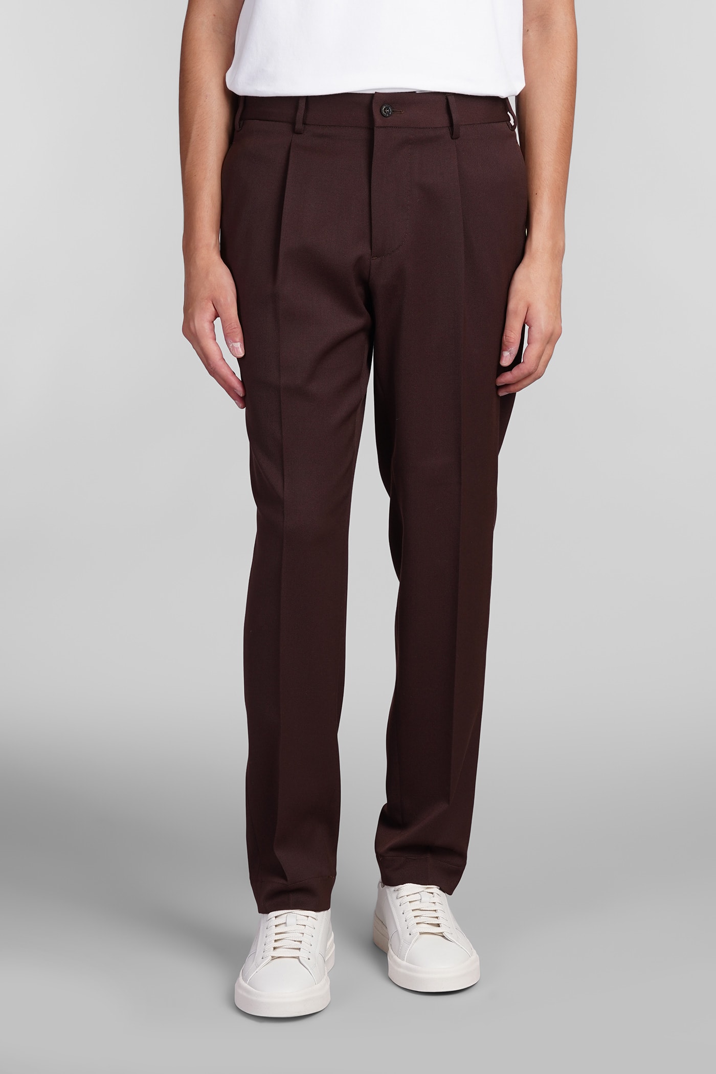 SANTANIELLO IRNO VIAG PANTS IN BORDEAUX POLYESTER 