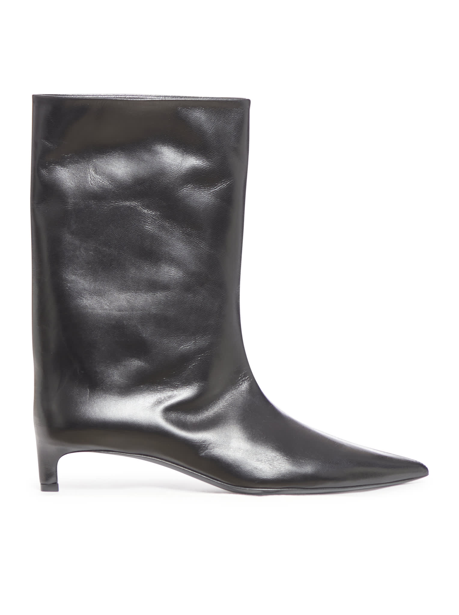 Shop Jil Sander Ankle Boot In Black