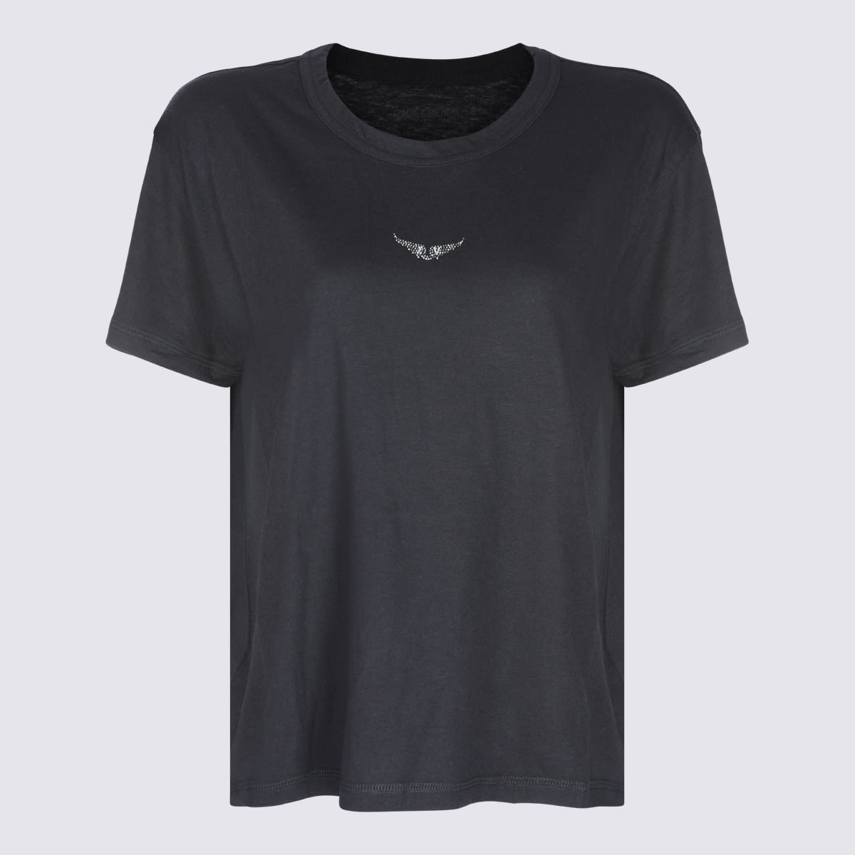 Zadig & Voltaire Black Cotton T-shirt In Black