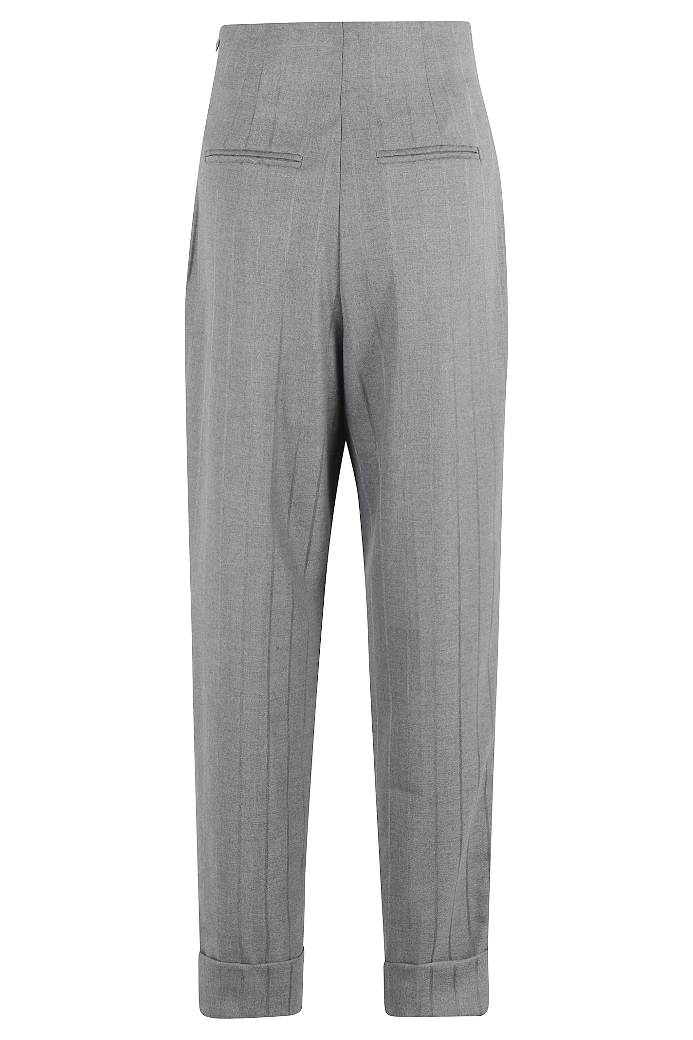 The Andamane Yolene High Waisted Pants With Cuff In Gray
