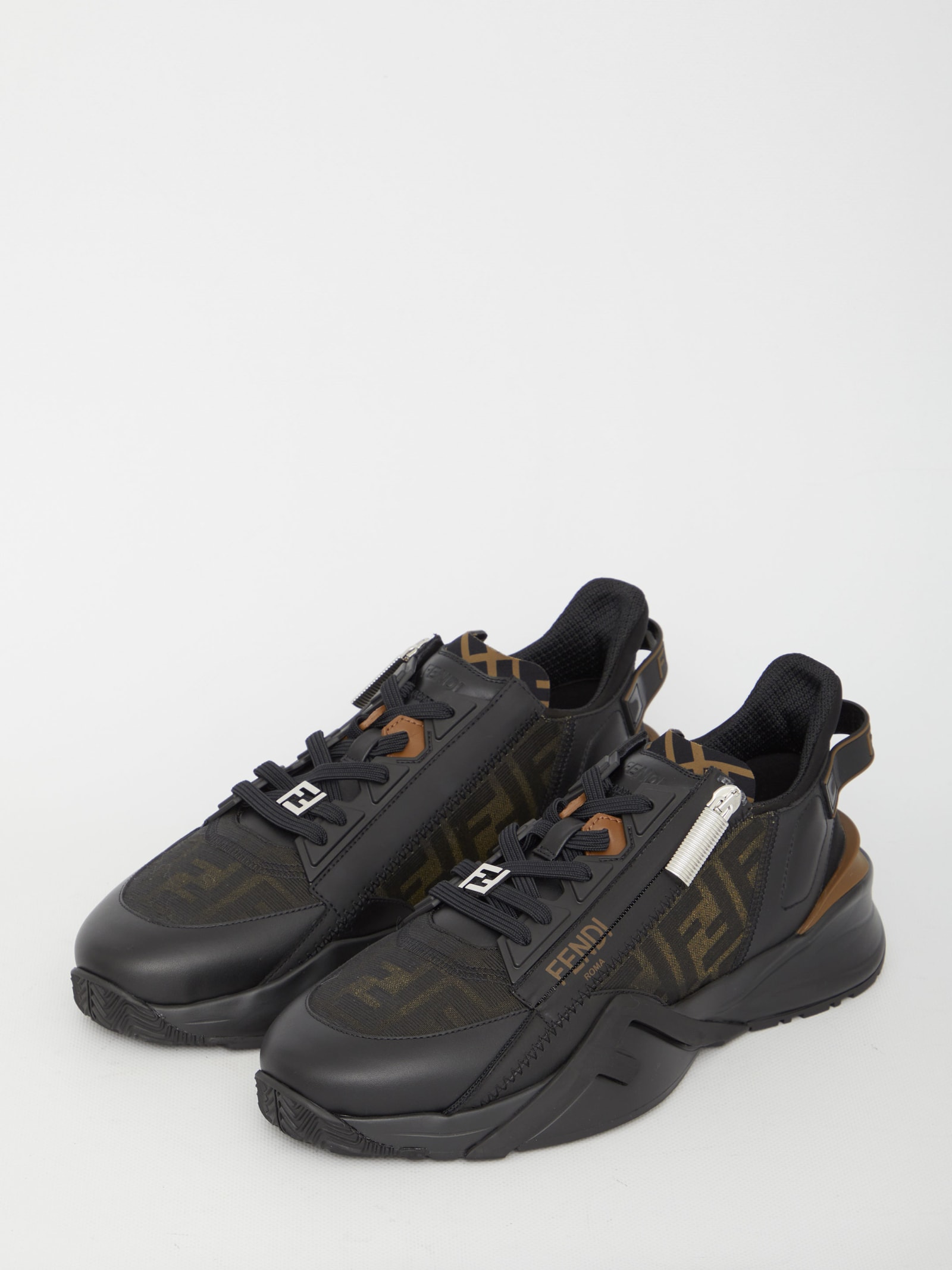 Shop Fendi Flow Sneakers In Black