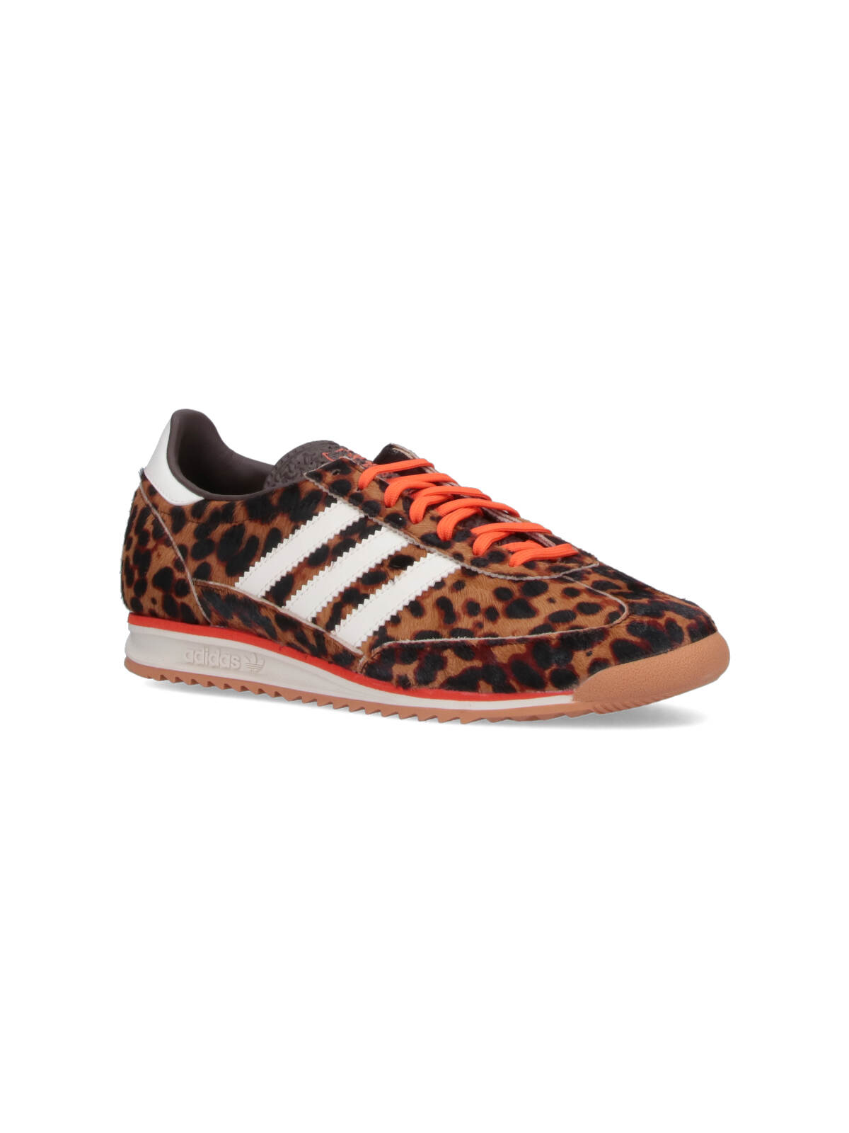 Adidas Originals Womens Adidas Sl 72 Leopard-print Suede And Mesh Low-top Trainers In Black