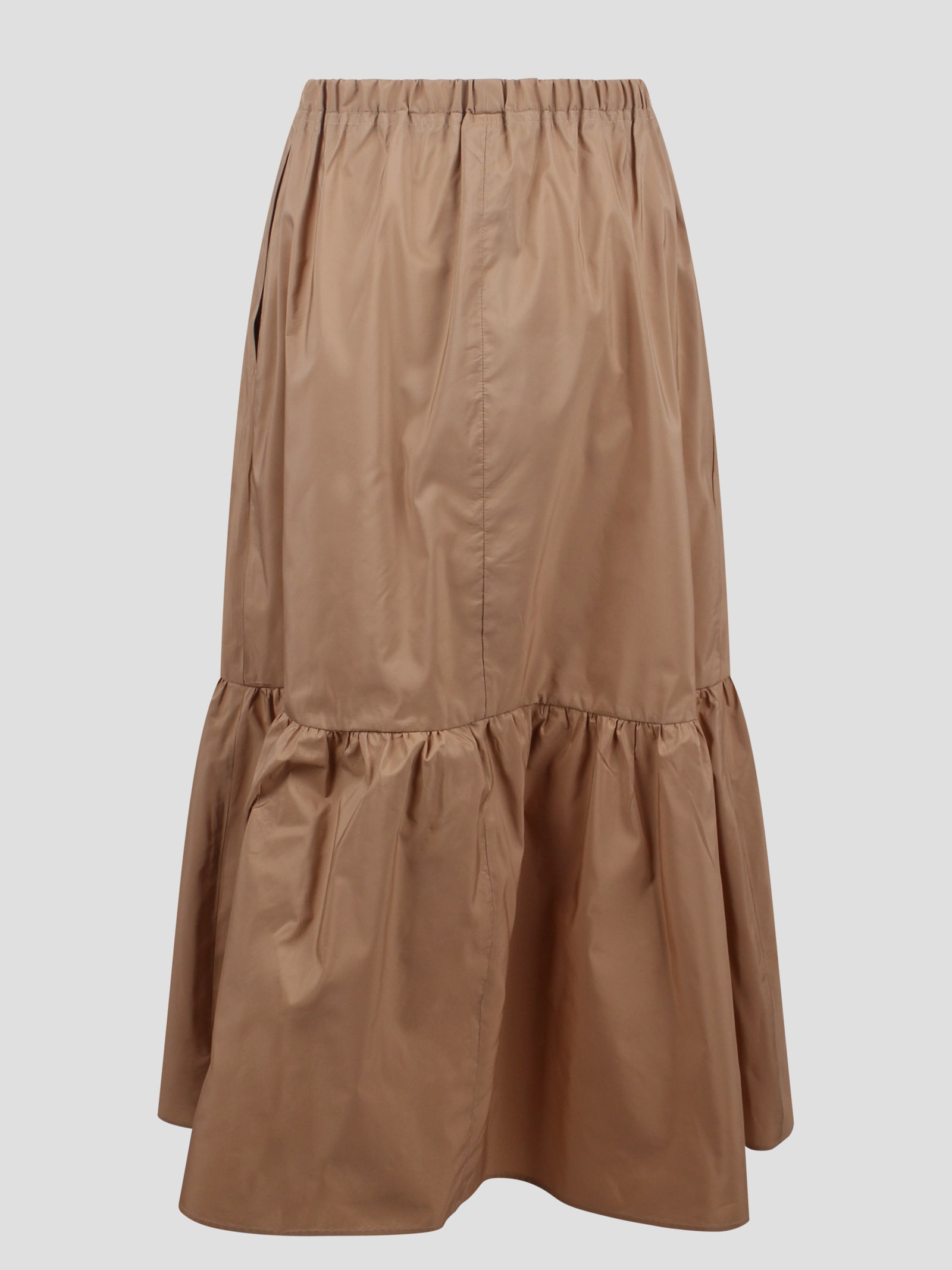 Shop Patou Long Skirt With Ruffles