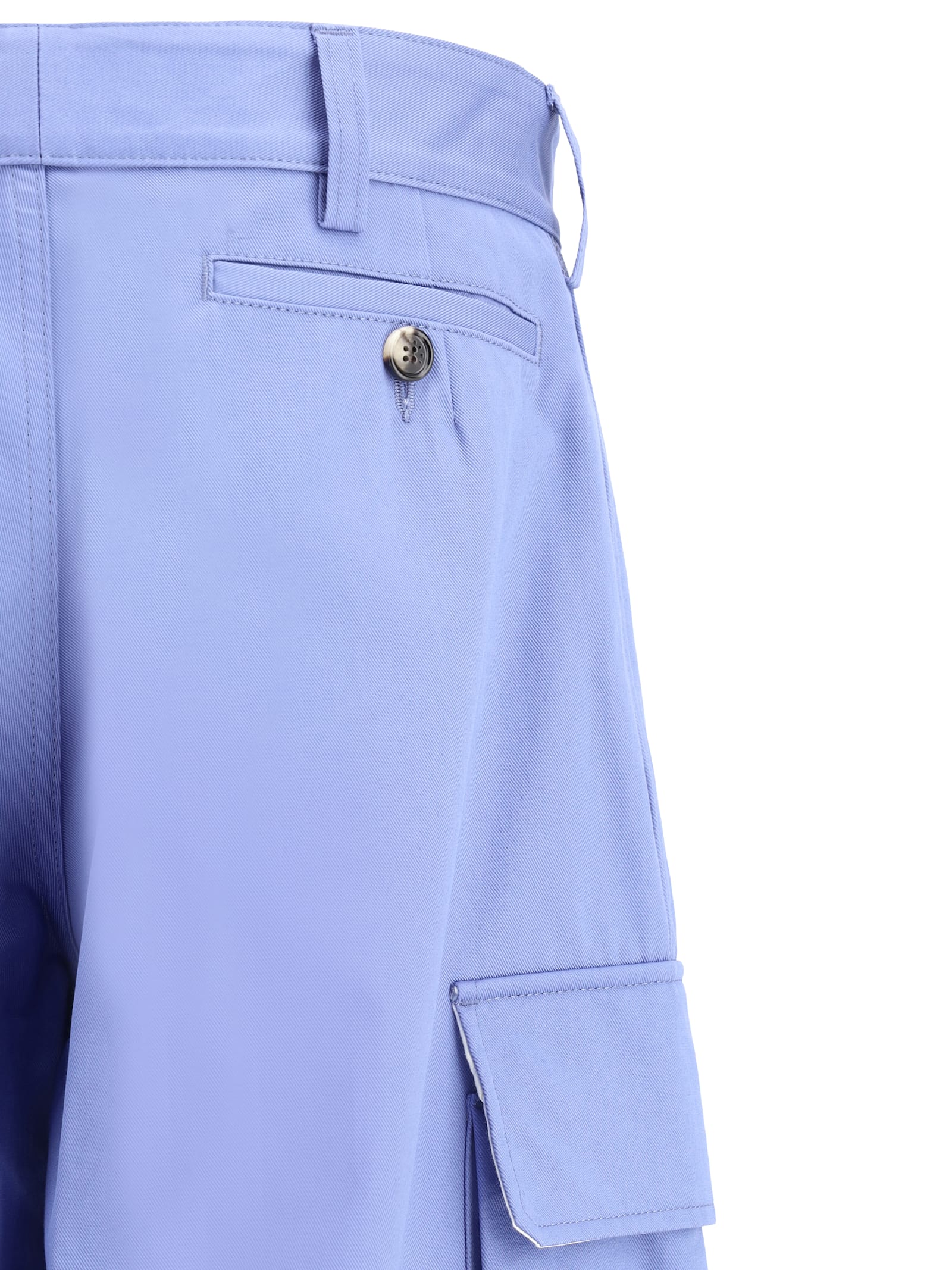 Shop Marni Cargo Pants In Blue Lilac