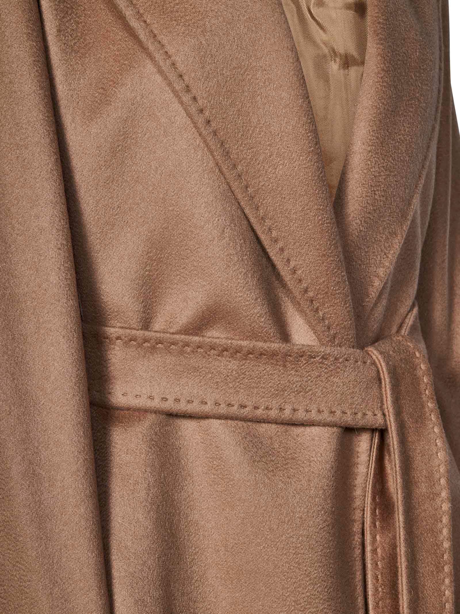 Shop Max Mara Maxmara Studio Tefrite Coat In Beige