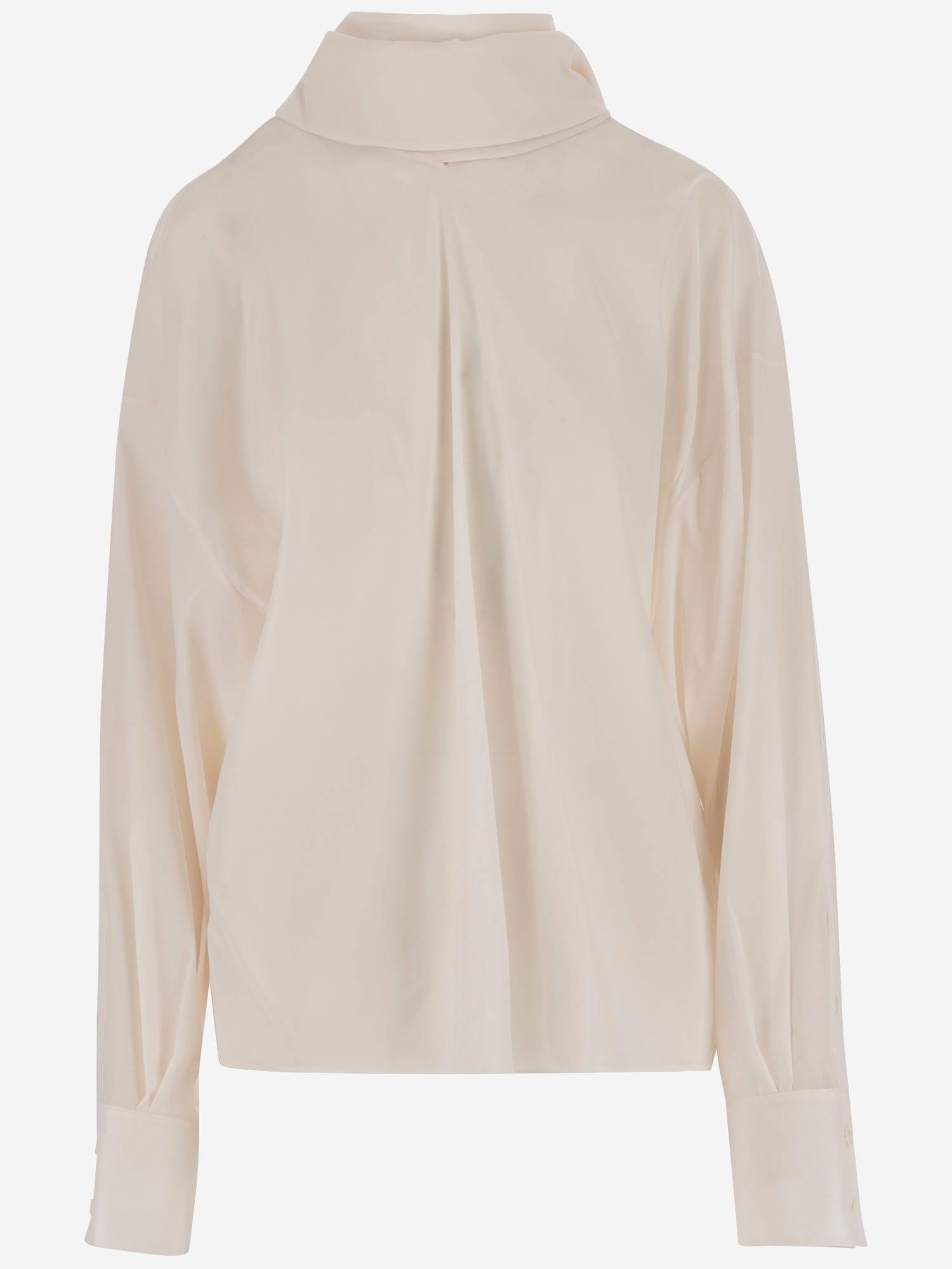 Shop Carven Stretch Toile Opera Shirt In Beige