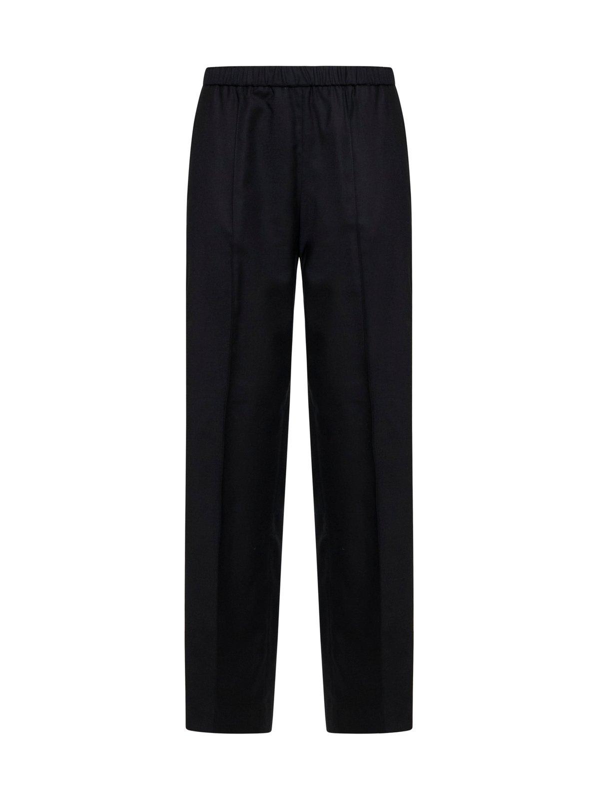 Elasticated Waistband Straight Leg Trousers