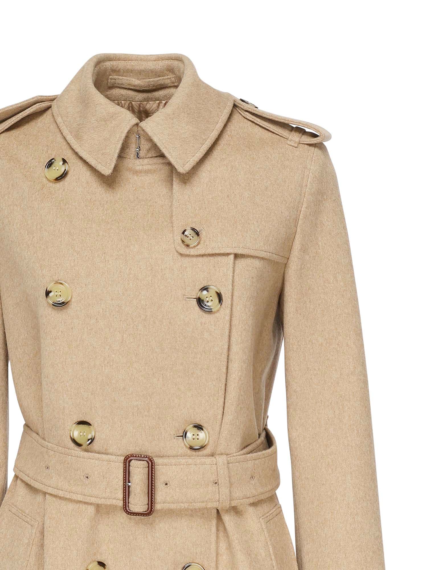 Burberry Kensington Midi Cashmere Coat In Brown