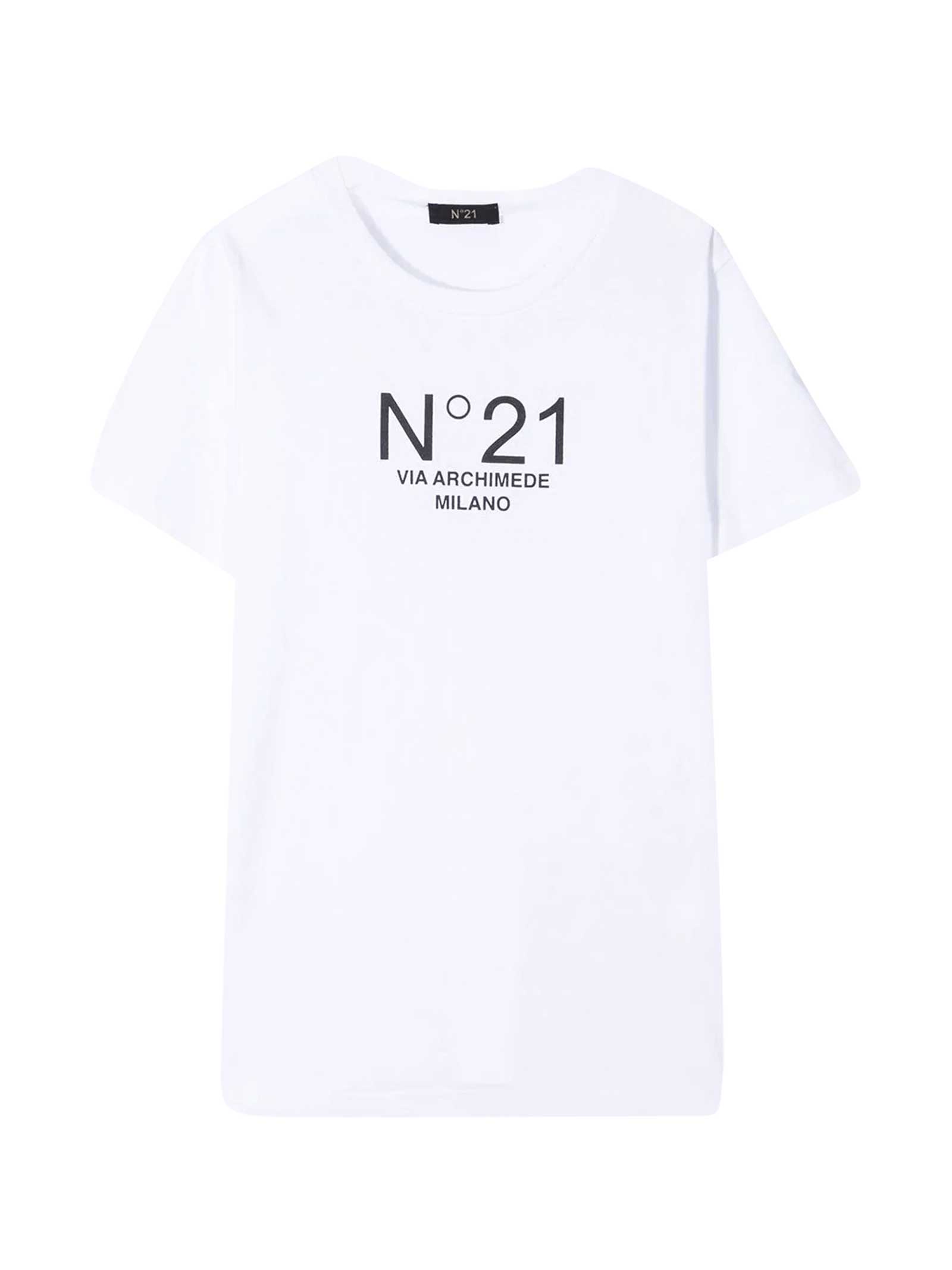 Shop N°21 T-shirt Bianca N ° 21 Kids In Bianco