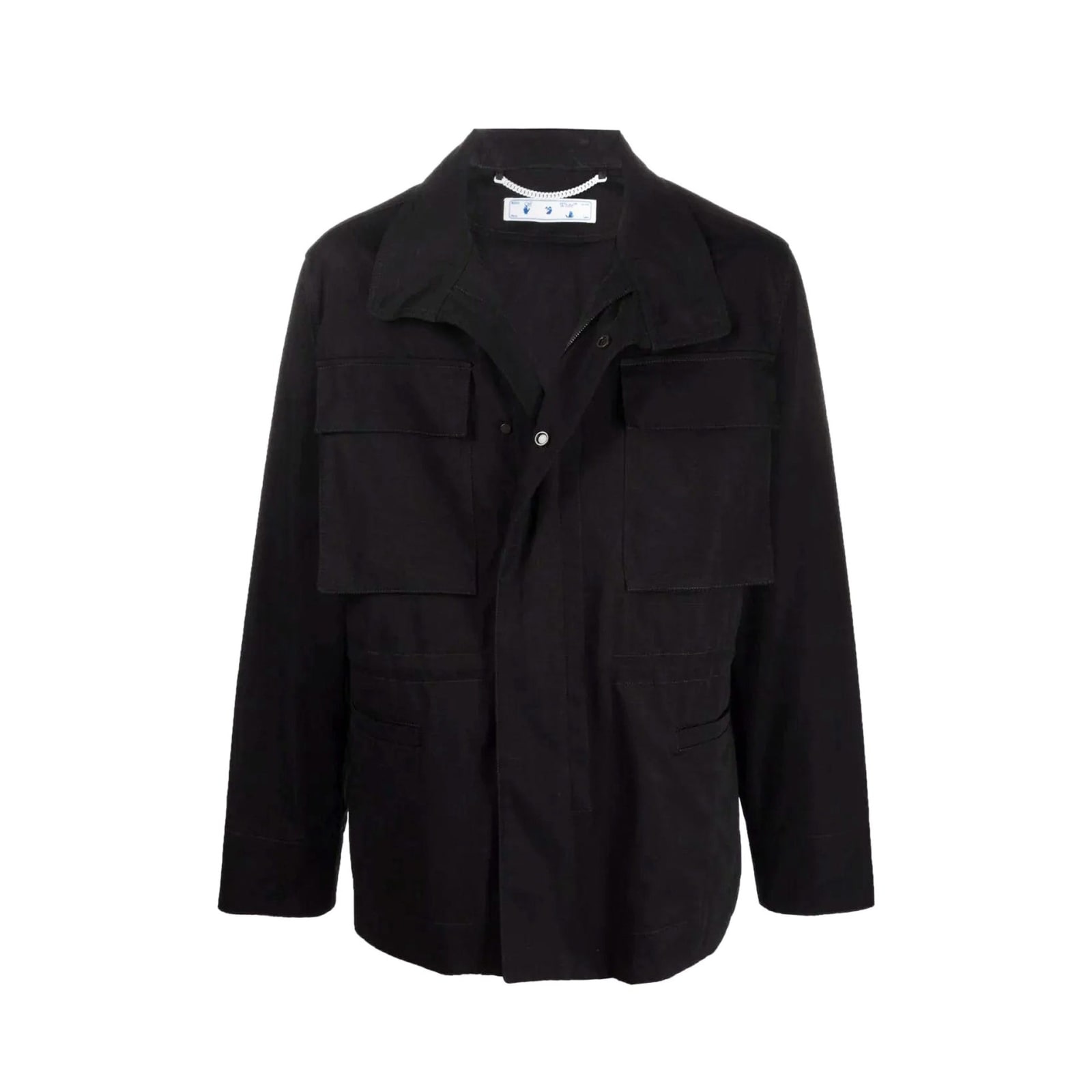 Shop Off-white Off White Arrows-motif Field Jacket In Black