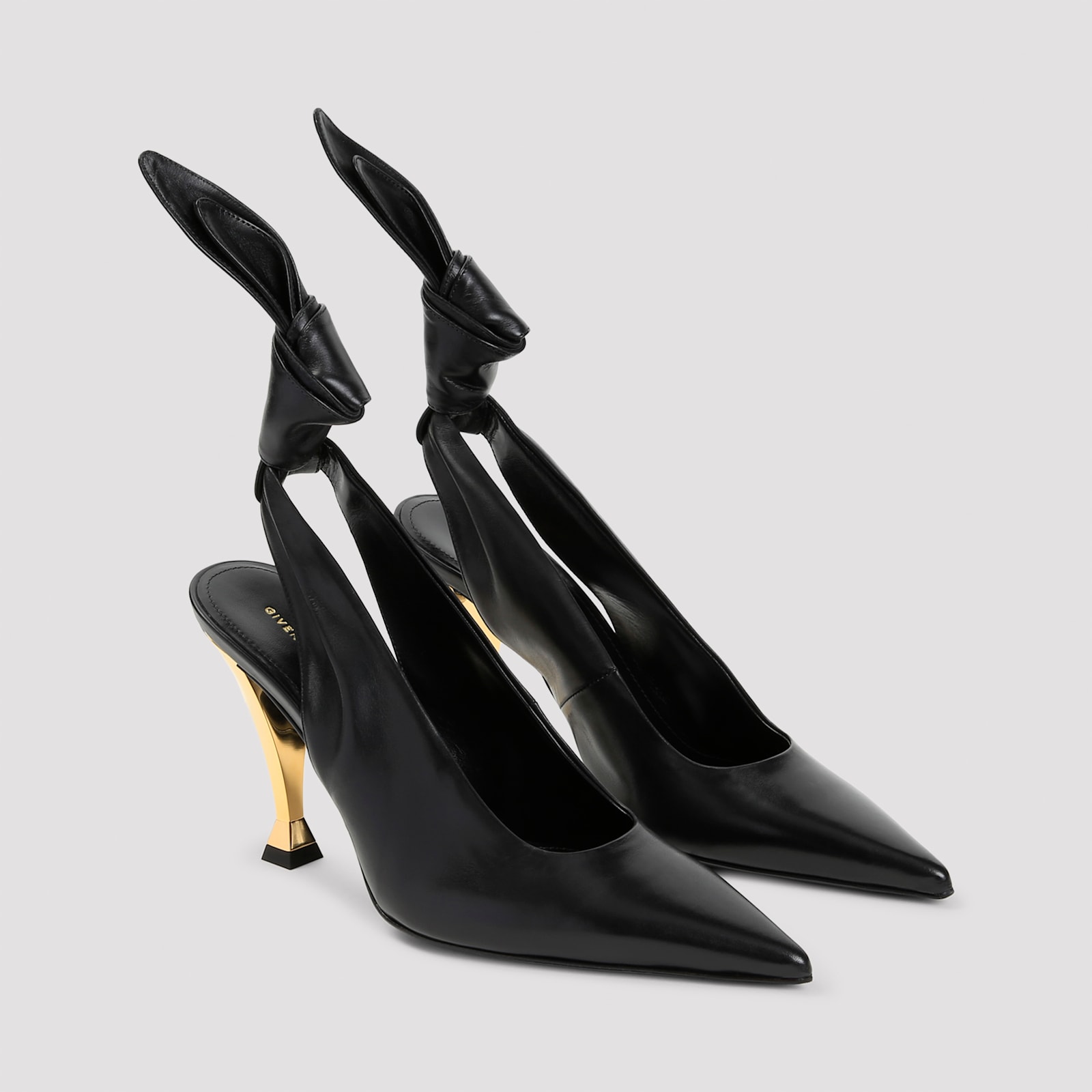 Shop Givenchy Beauw 95mm Slingback In Black Golden