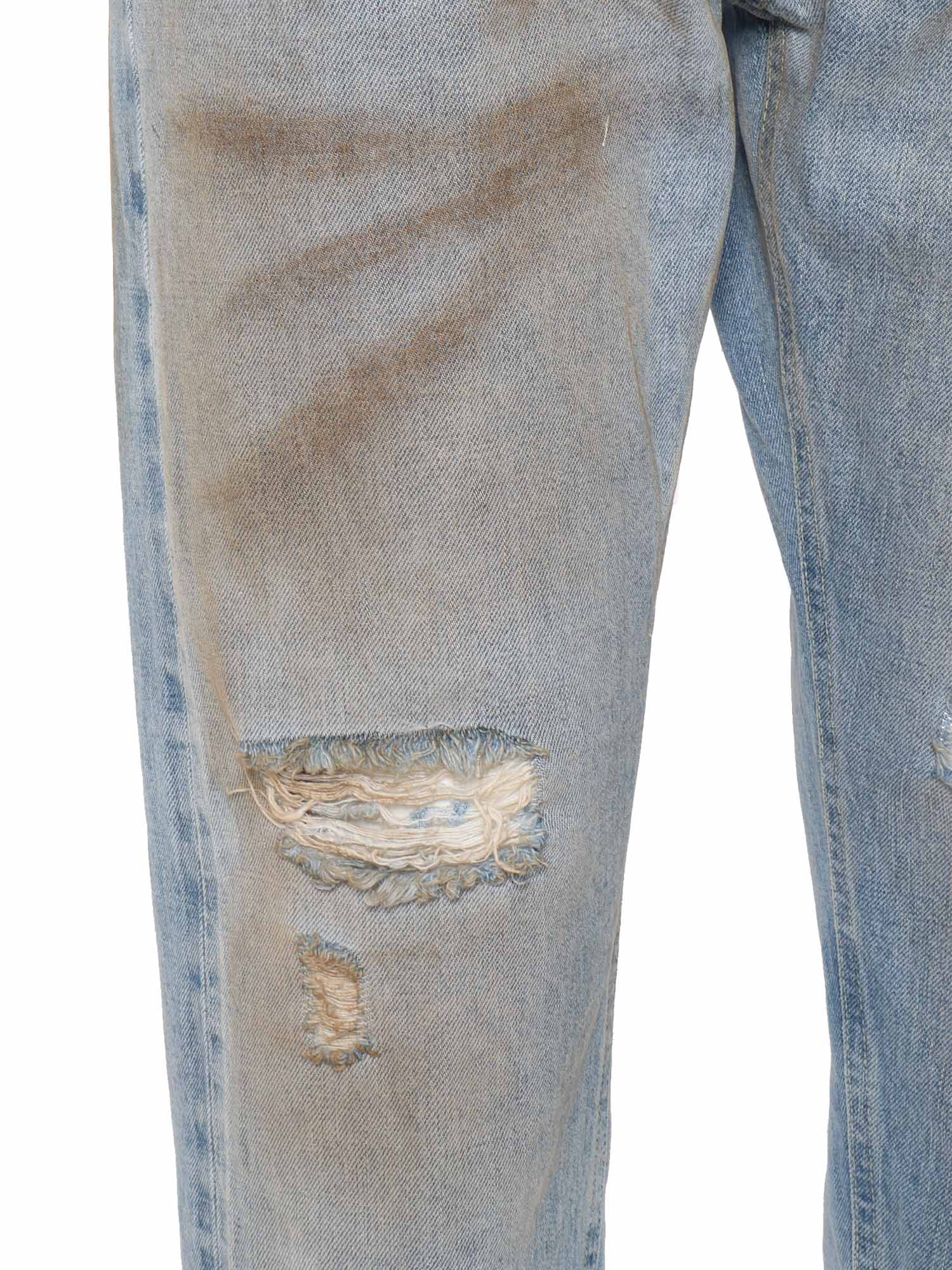 Dondup Vintage-inspired Denim Trousers In Blue