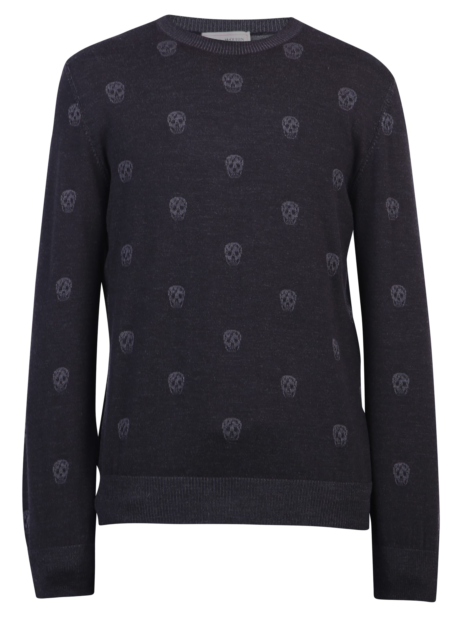 Shop Alexander Mcqueen Intarsia Sweater In Black