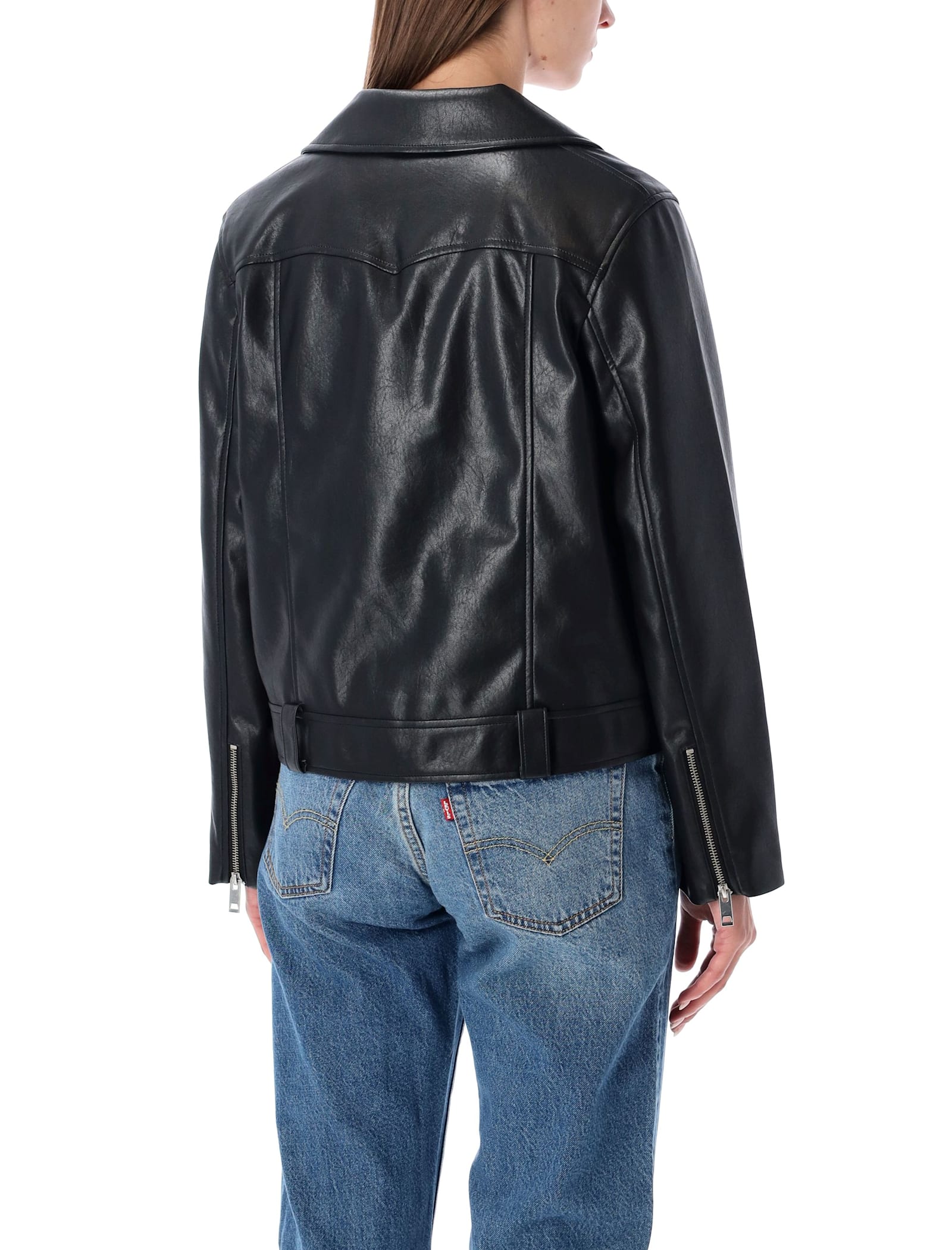 Levi's Levi S Kendal Black Eco-leather Moto Jacket In Black