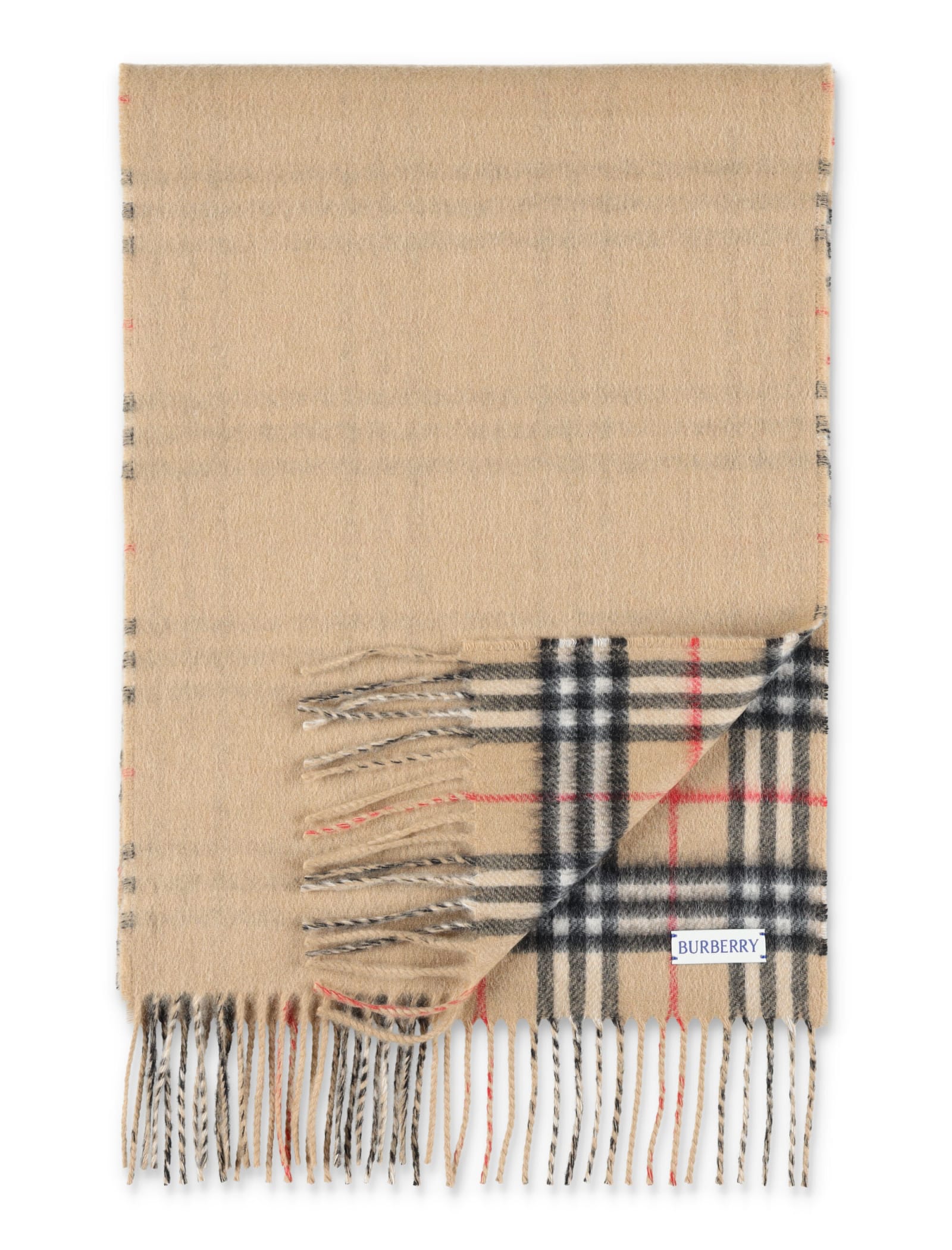 Shop Burberry Mu Vintage Check Scarf In Arc Beige/ Arc Beige