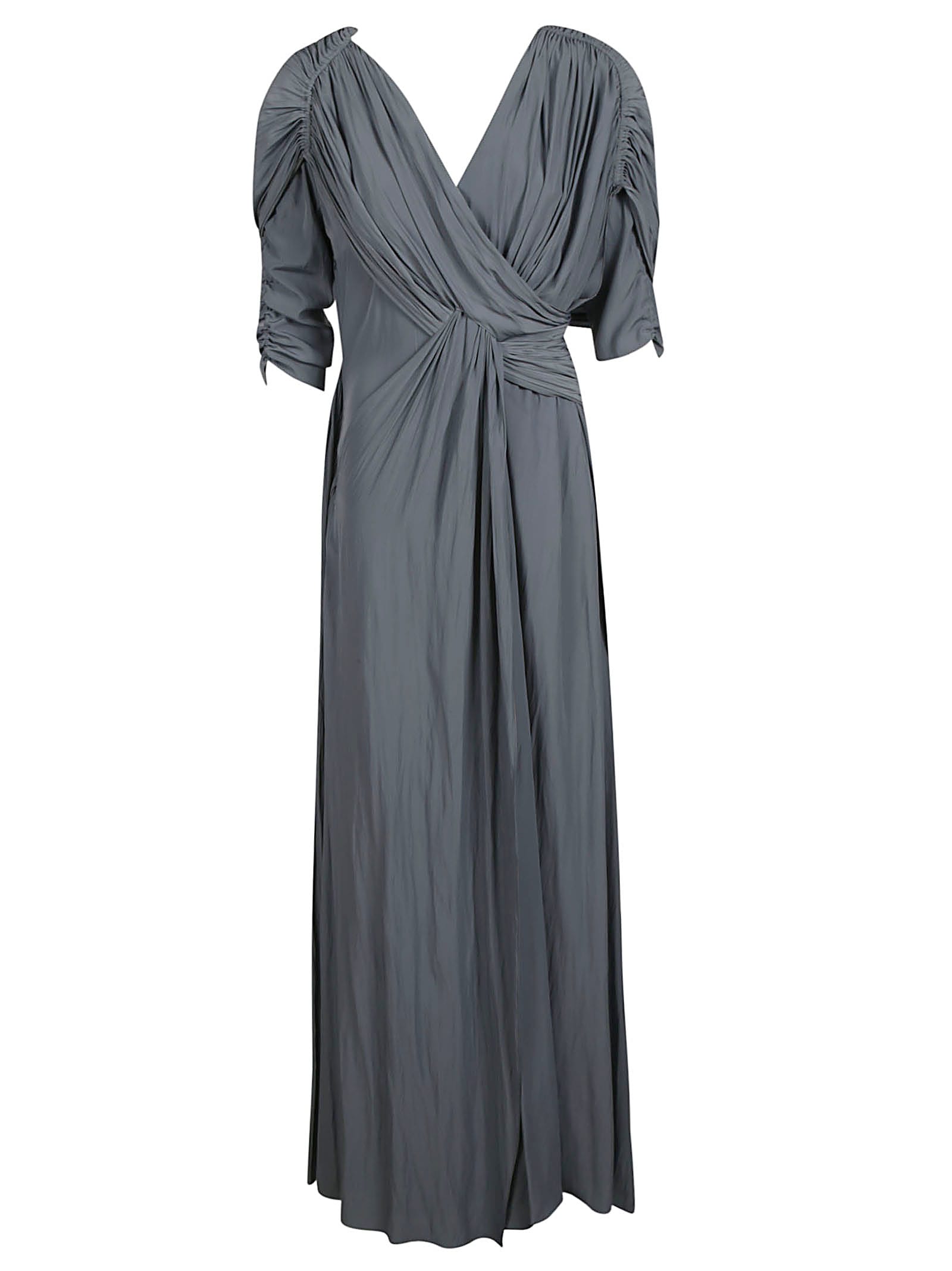 Lanvin Lanvin Lanvin Long Draped Dress - Light Blue - 10847469 | italist