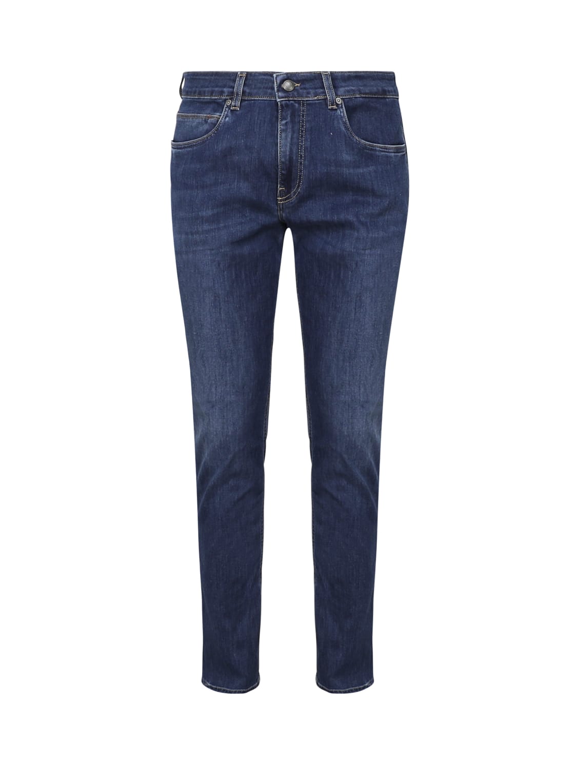 Shop Fay Jeans In Denim Di Cotone Slim Fit In Blue Denim