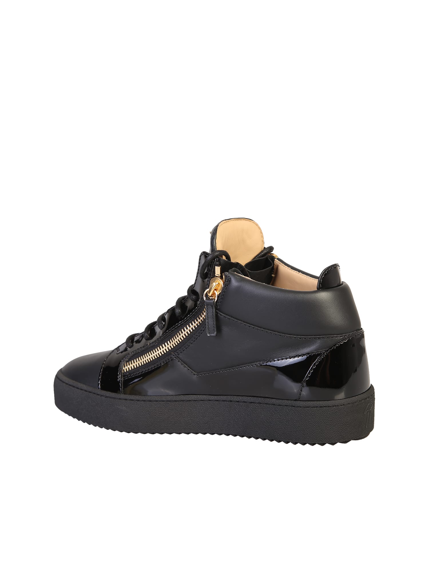 Shop Giuseppe Zanotti Branded Sneakers In Black