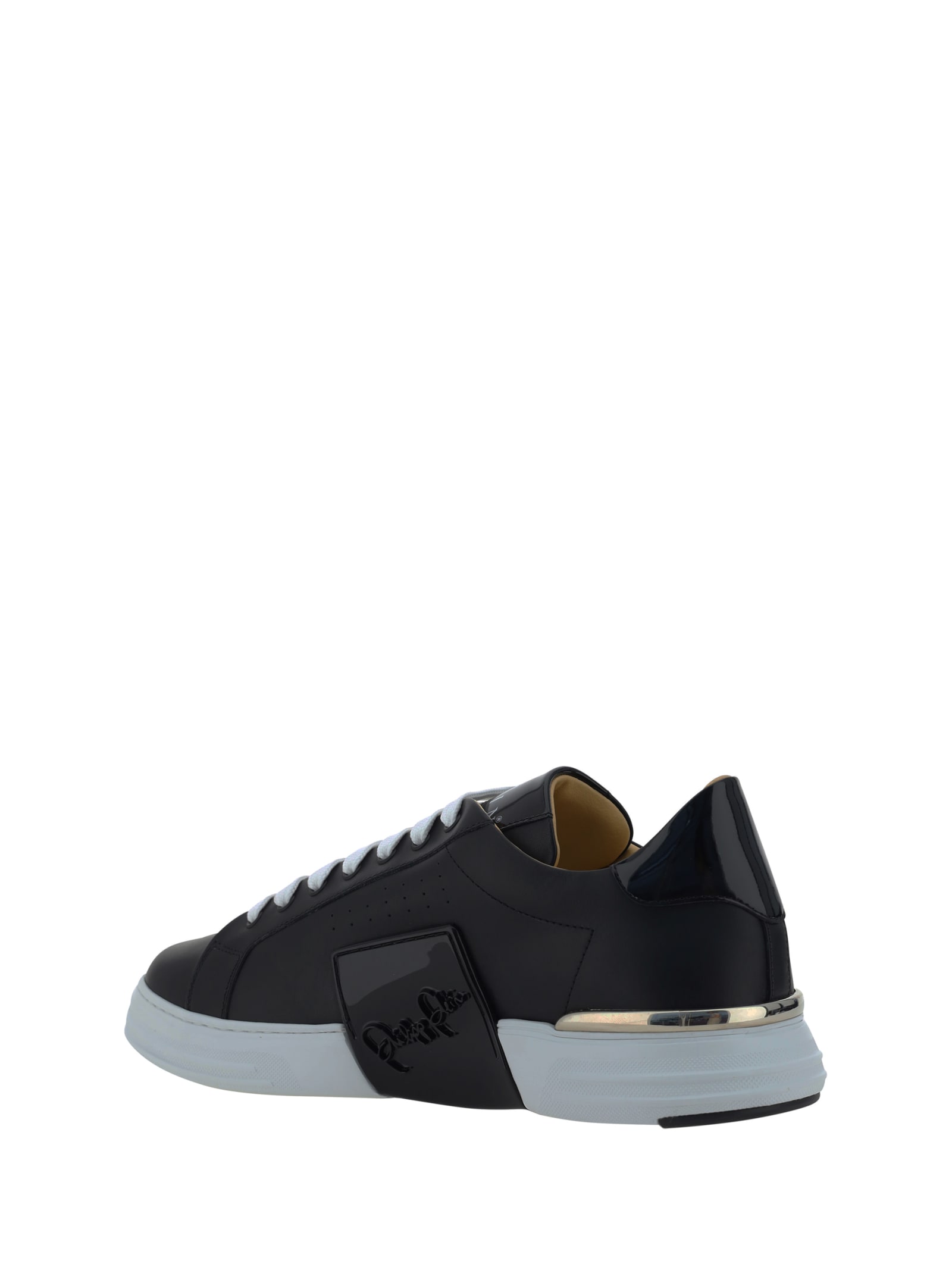 Shop Philipp Plein Lo Top Sneakers In Nero